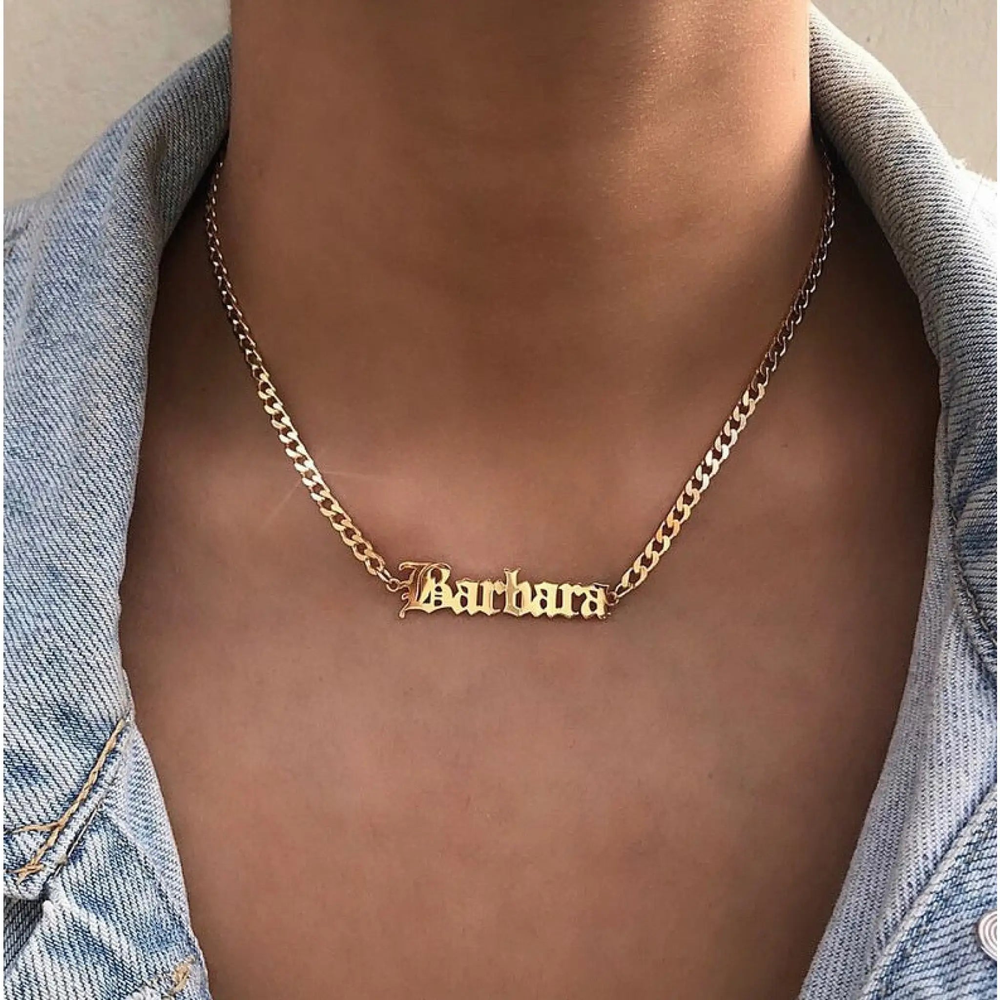 Name necklace ladies Hip hop necklace - Necklace