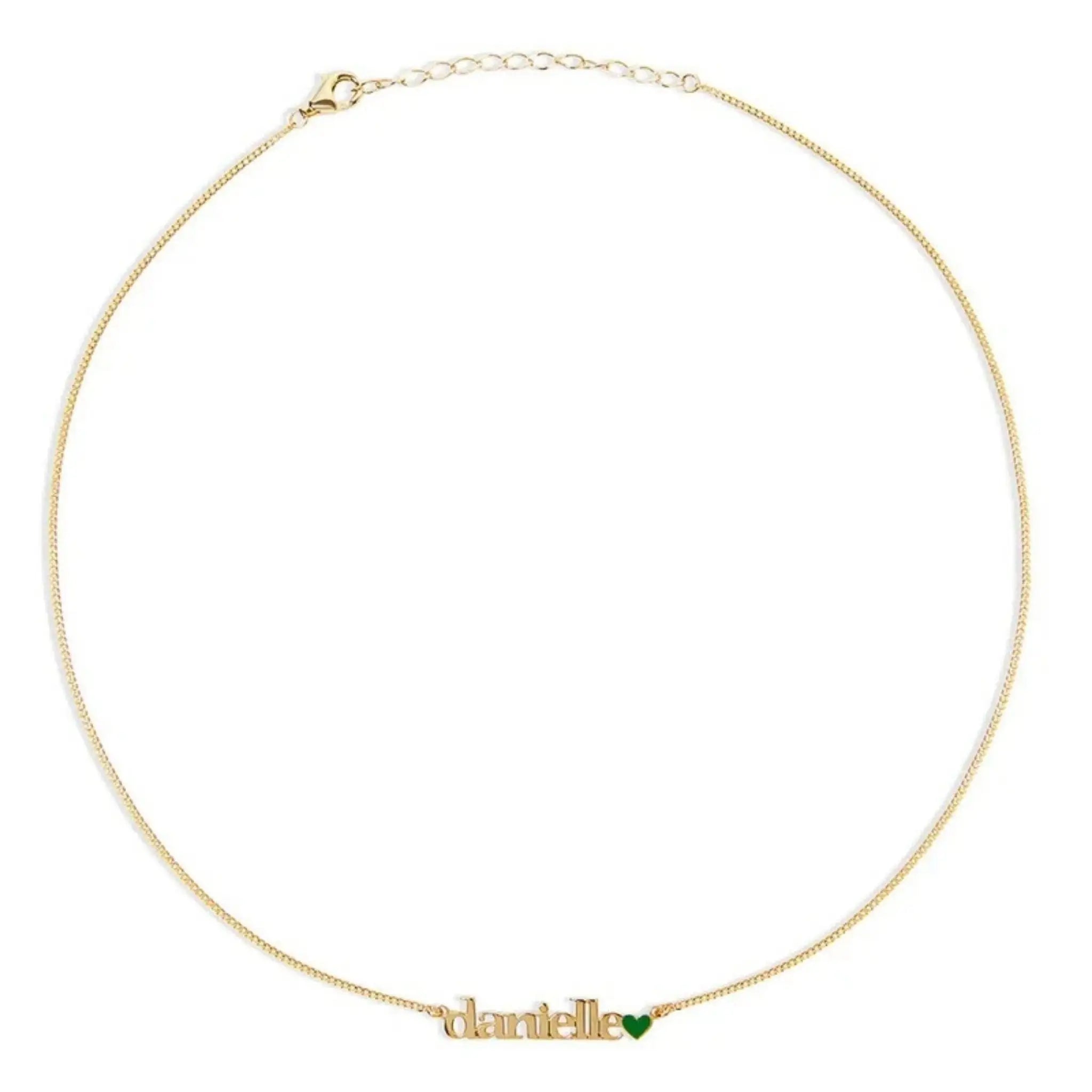 Name Pendant Heart-shaped Necklace For Ladies - Gold / One Name - 7