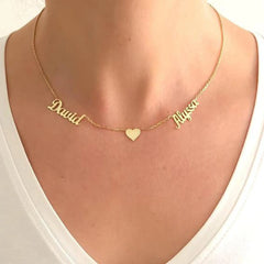 Name Private Custom Necklace Female Gold Plated - 7