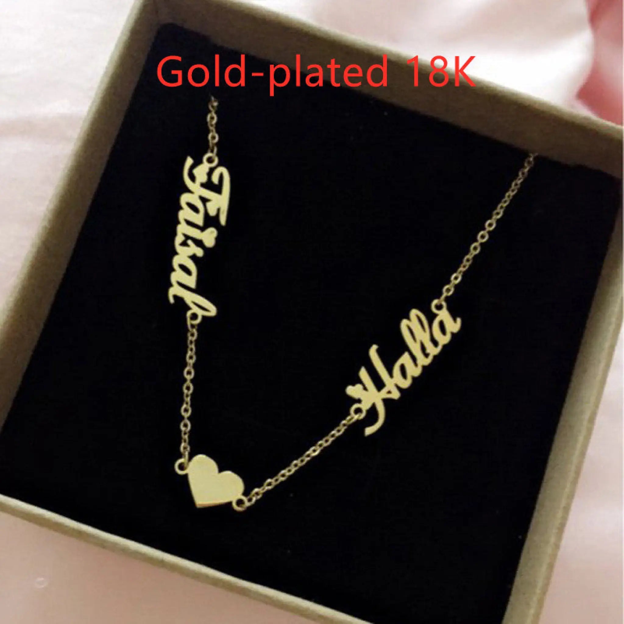 Name Private Custom Necklace Female Gold Plated - Goldplated 18K / 43cm - 7