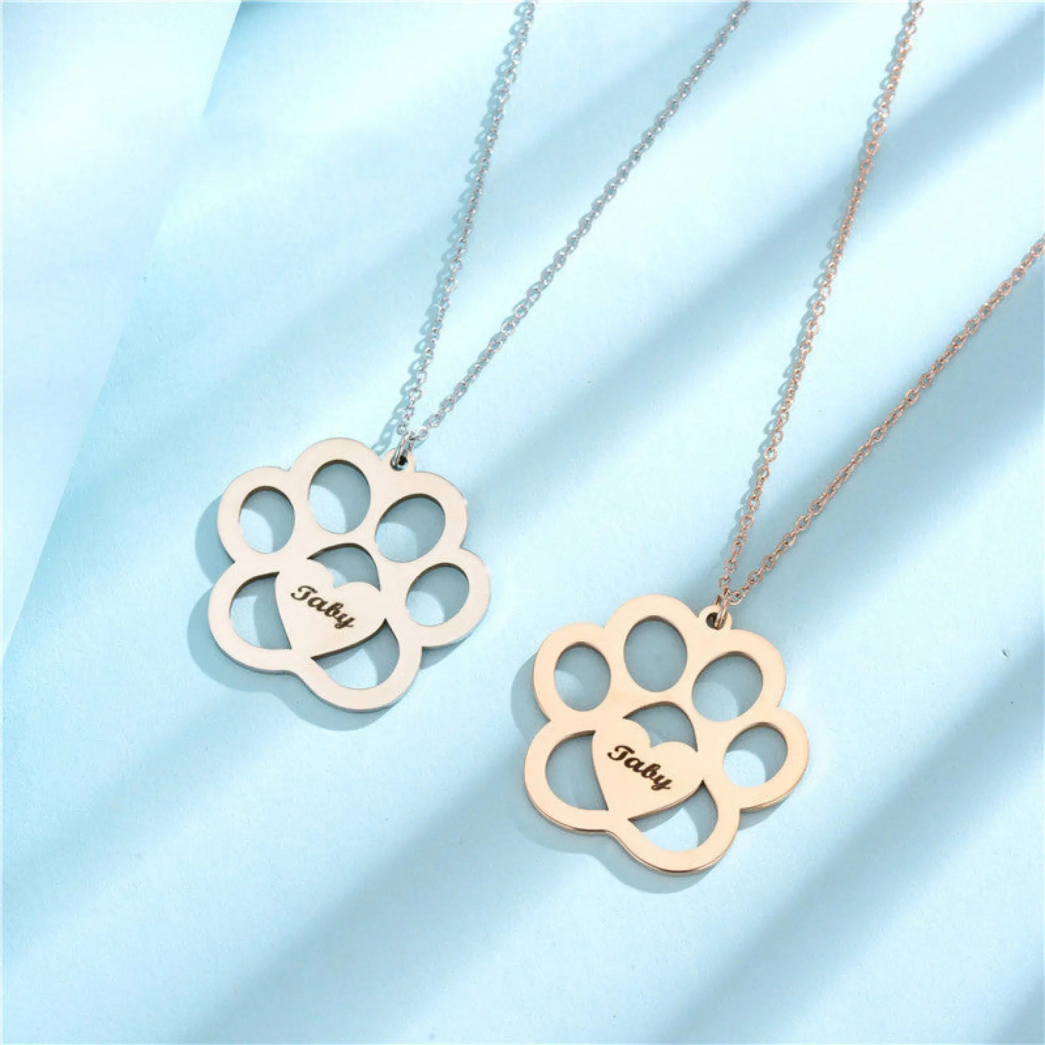 Name Steel Gold Necklace - 7