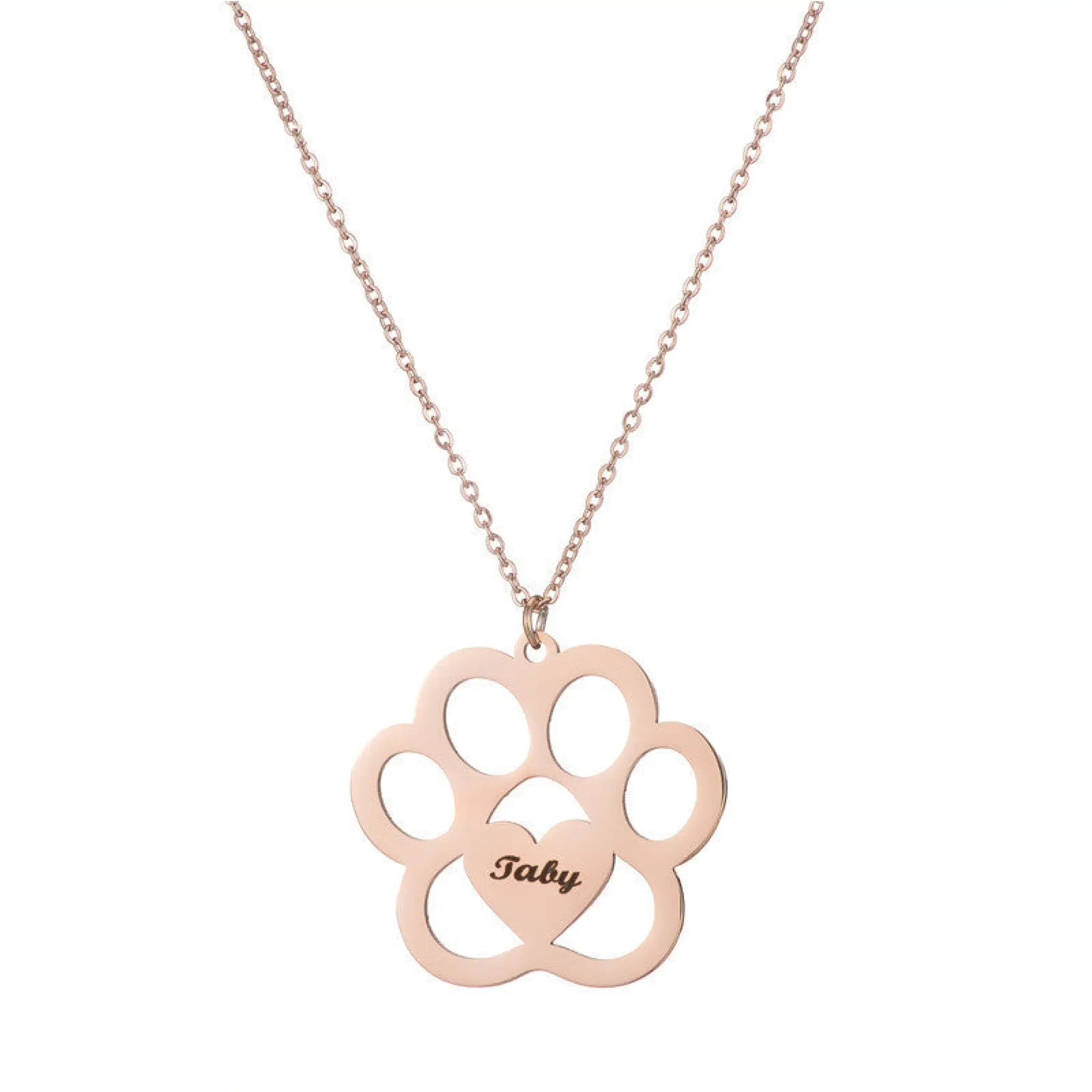 Name Steel Gold Necklace - Gold - 7
