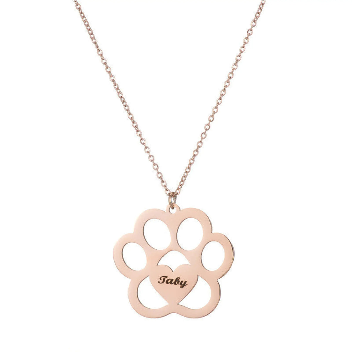 Name Steel Gold Necklace - Gold - 7