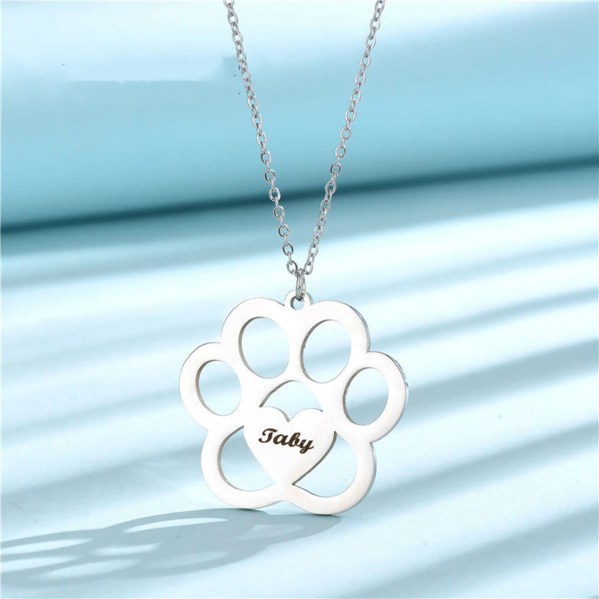 Name Steel Gold Necklace - Silver - 7