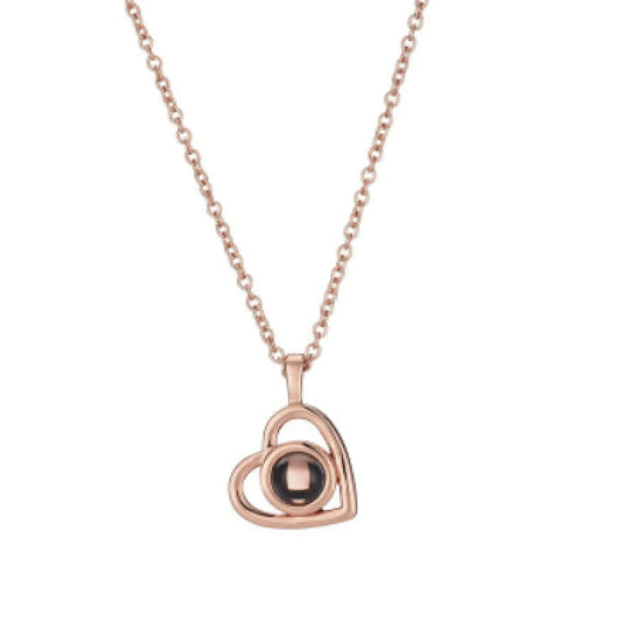 Necklace Nano Projection Customized Color Picture Photo - Rose gold / Necklace - 7