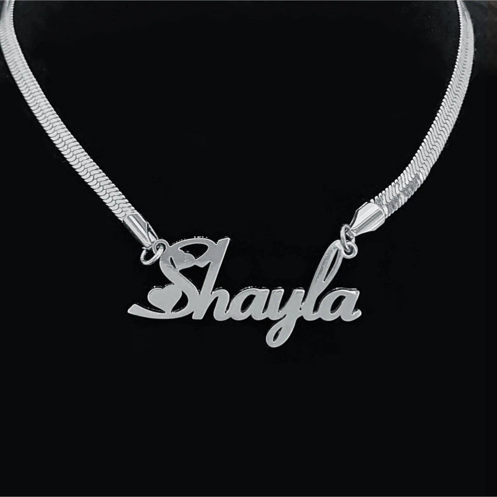 Necklace Stainless Steel Name Snake Chain Necklace - Silver - 7