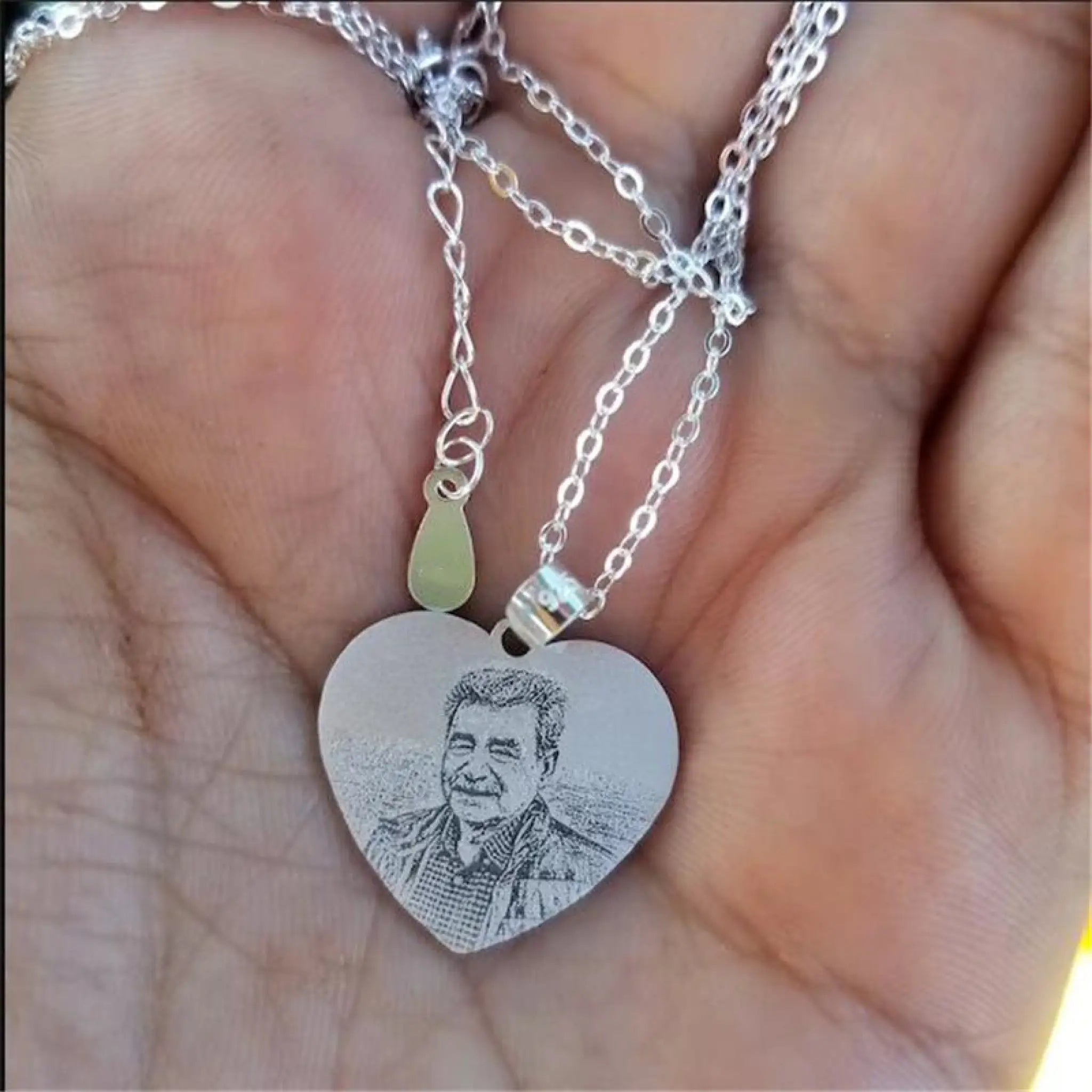 Pattern Photo Carving Personality DIY Titanium Steel Necklace - 7