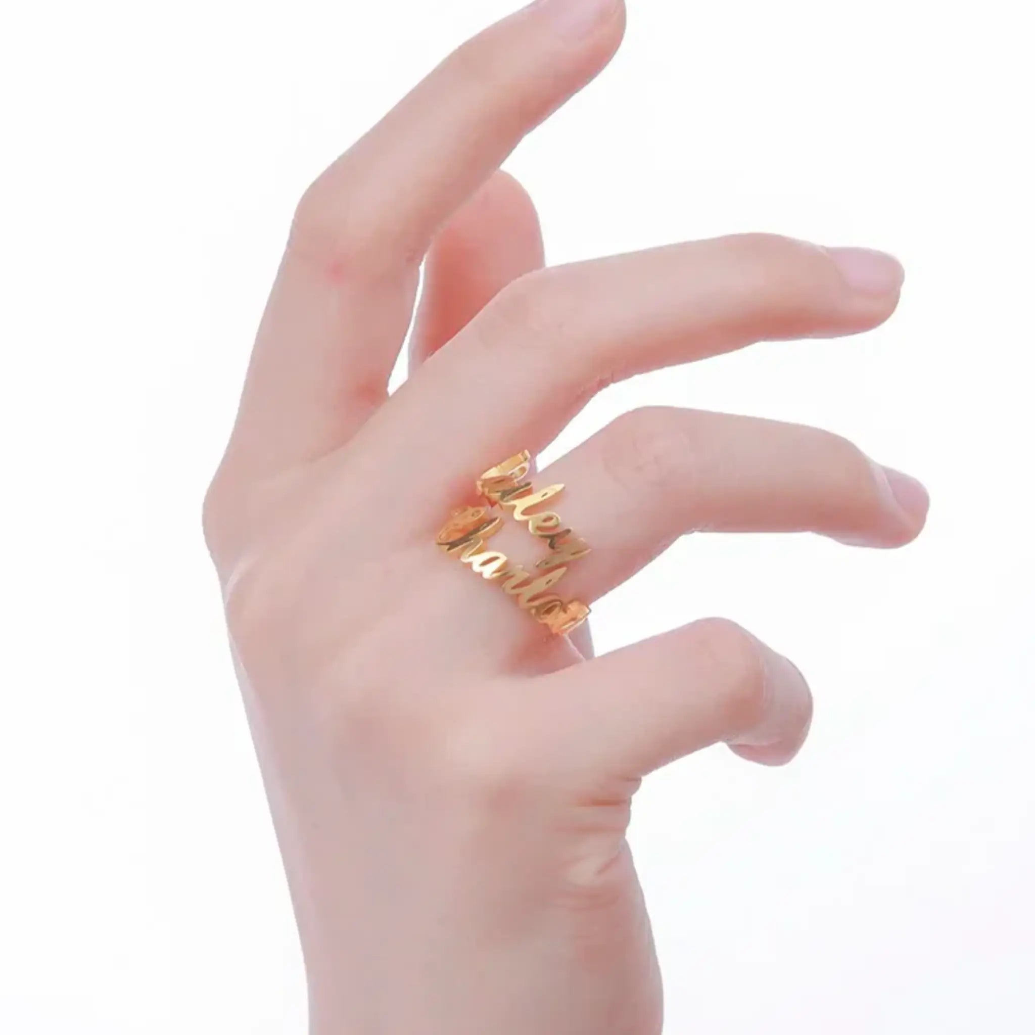 Personalised Custom Double Name Rings