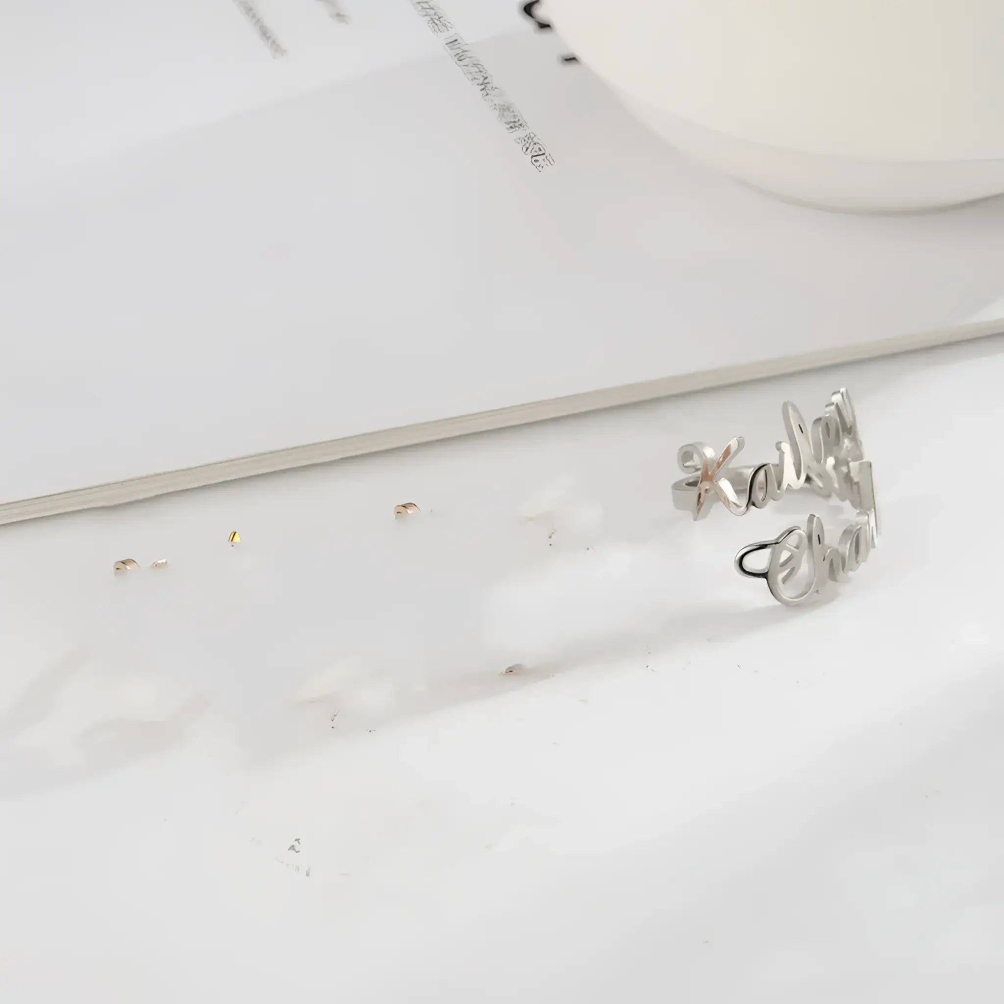 Personalised Custom Double Name Rings - Name Bracelets