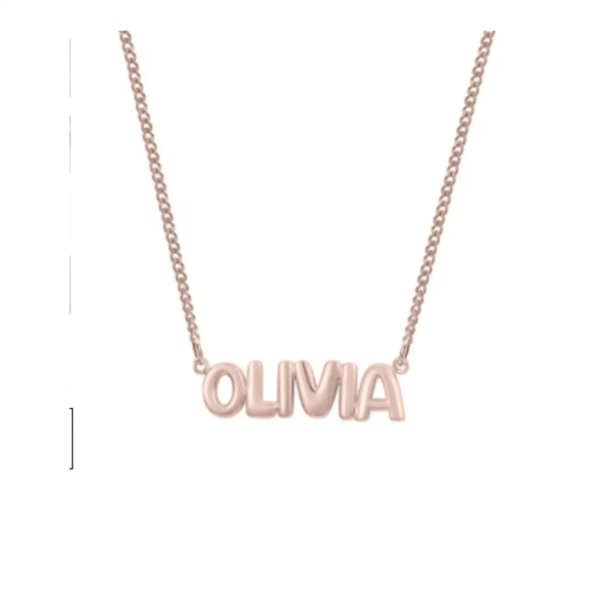 Personalized 3D Bubble Name Necklace - 7
