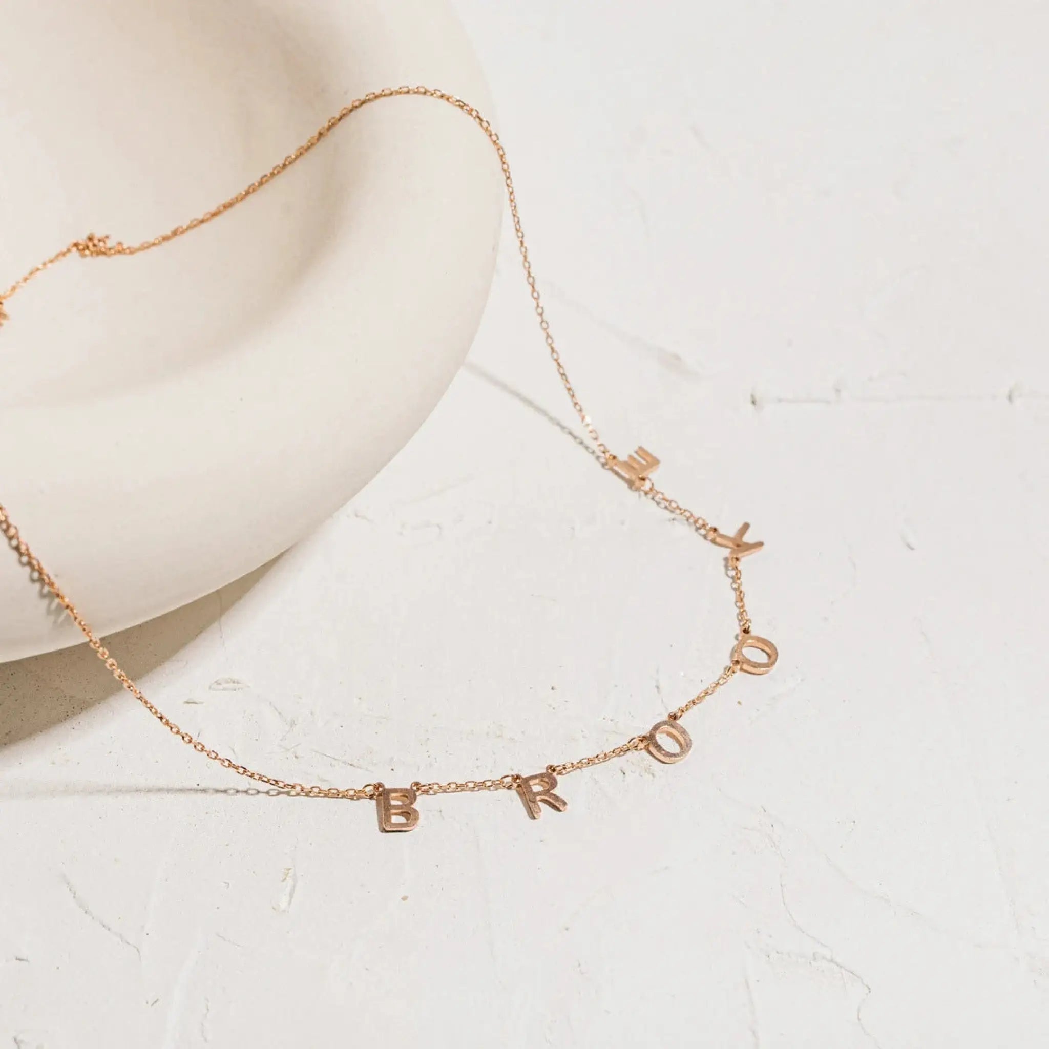 Personalized Alphabet Name Necklace DIY - Rose Gold / 2letters - Necklace