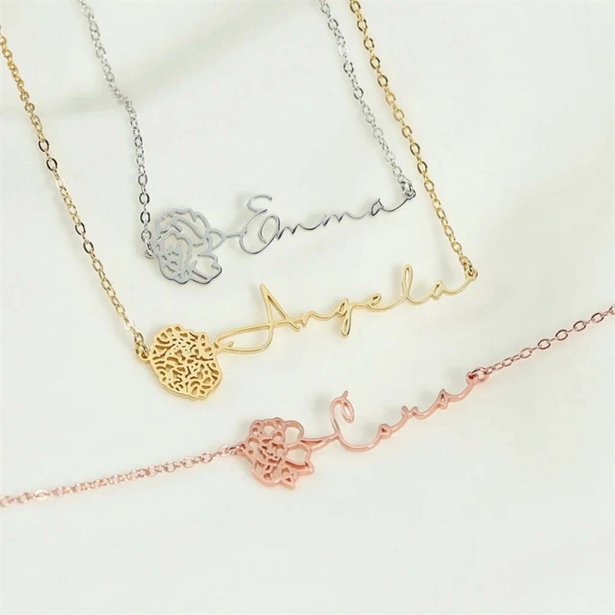 Personalized Birthday Flower Birthstone Bracelet - 7