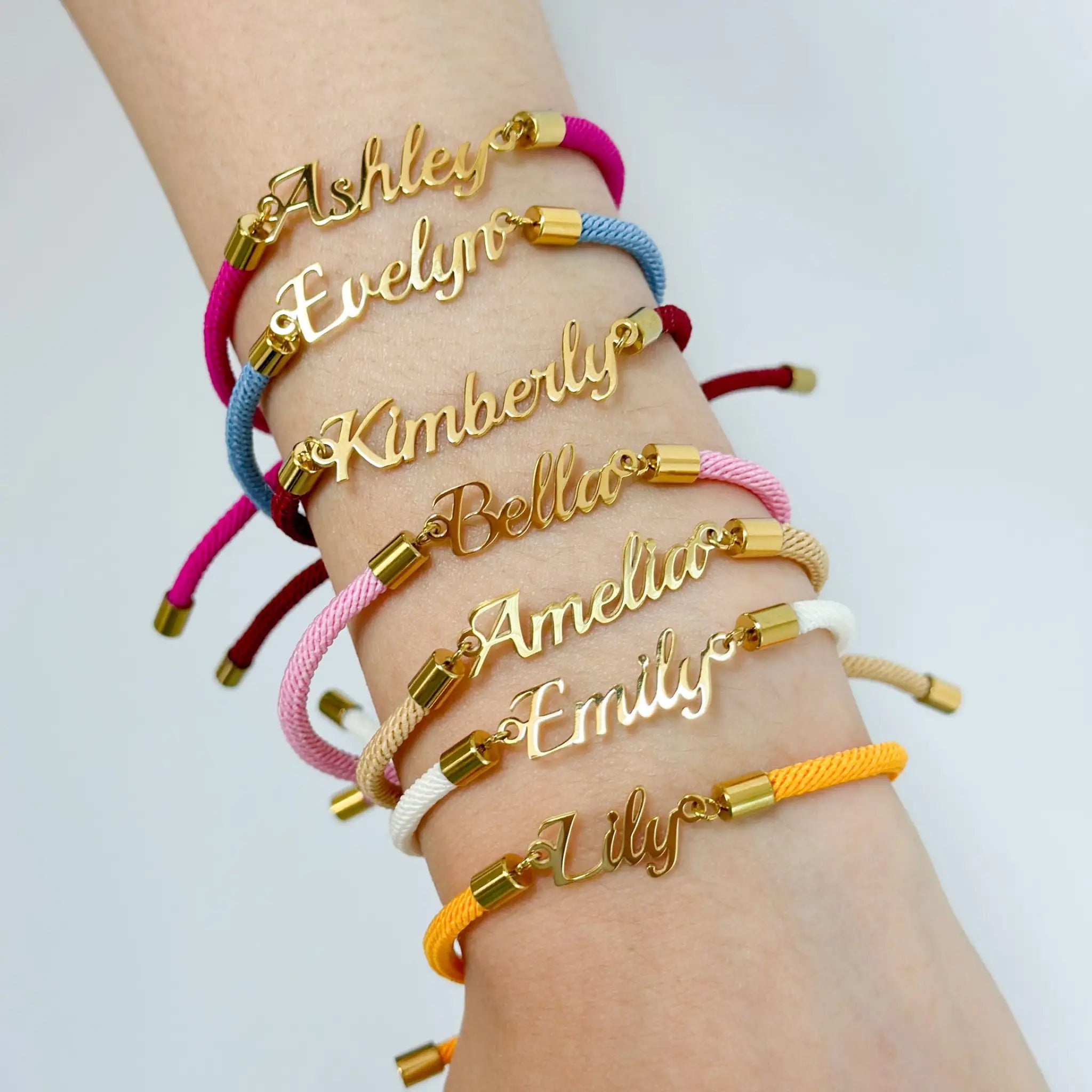 Personalized Colorful Rope Chain Custom Name Bracelet Personalized Adjustable Name Jewelry For Girls - 7