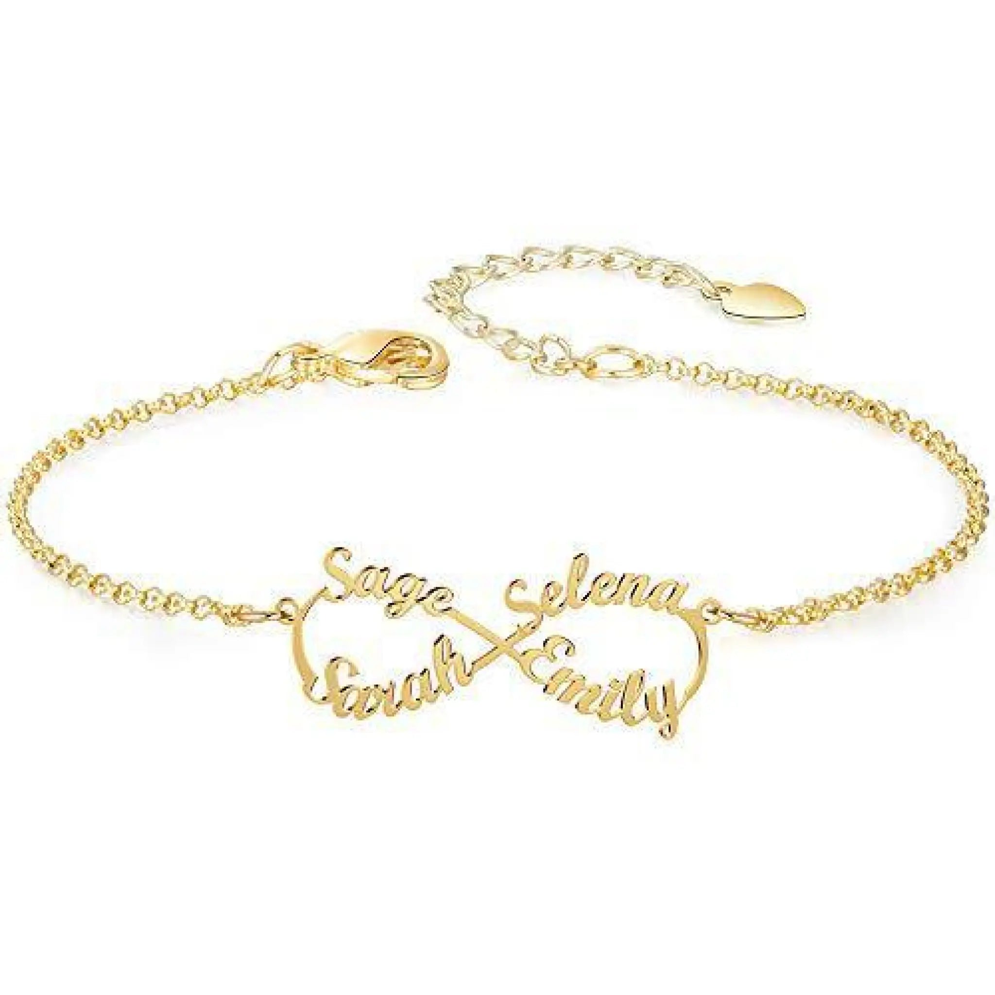 Personalized Creative Stainless Steel Custom Cut Name Bracelet - Gold customized one - 7