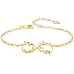 Personalized Creative Stainless Steel Custom Cut Name Bracelet - Gold customized one - 7