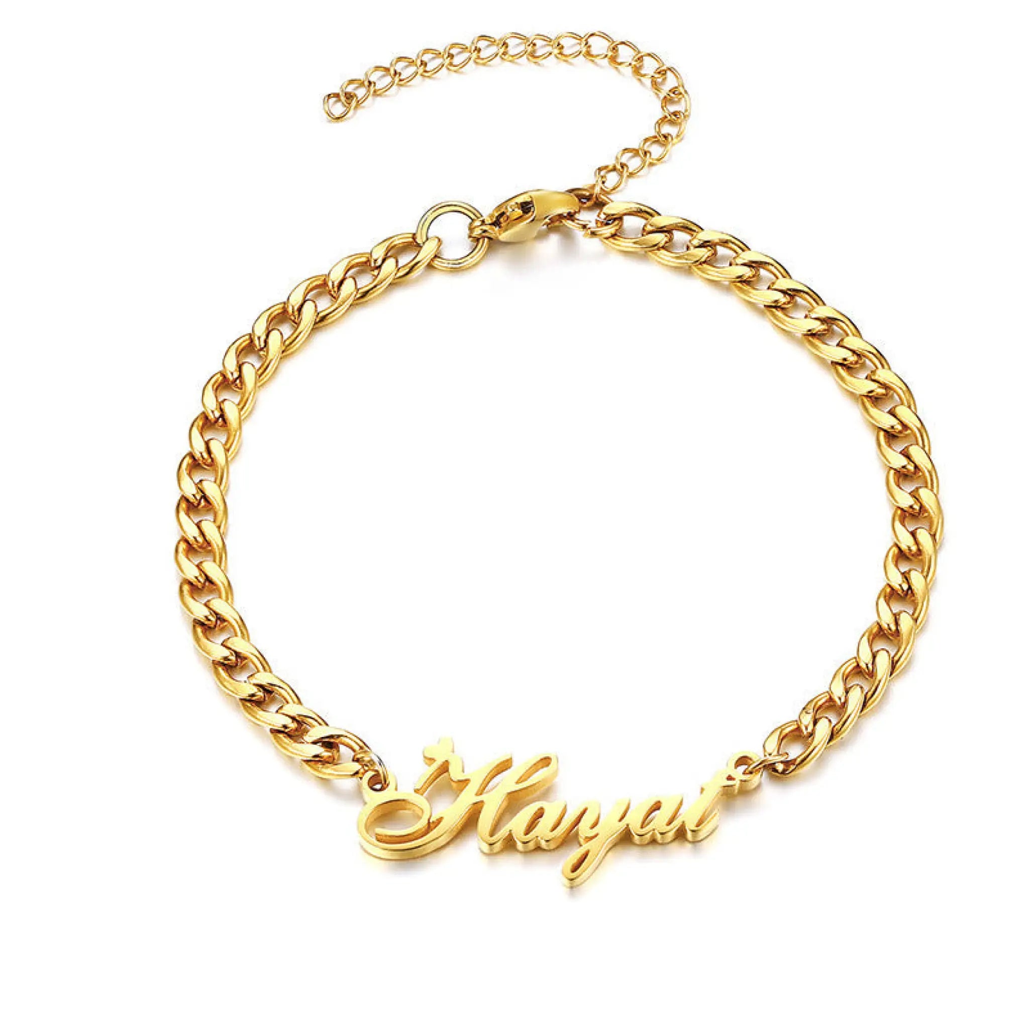 Personalized Creative Stainless Steel Custom Cut Name Bracelet - Golden style two - 7