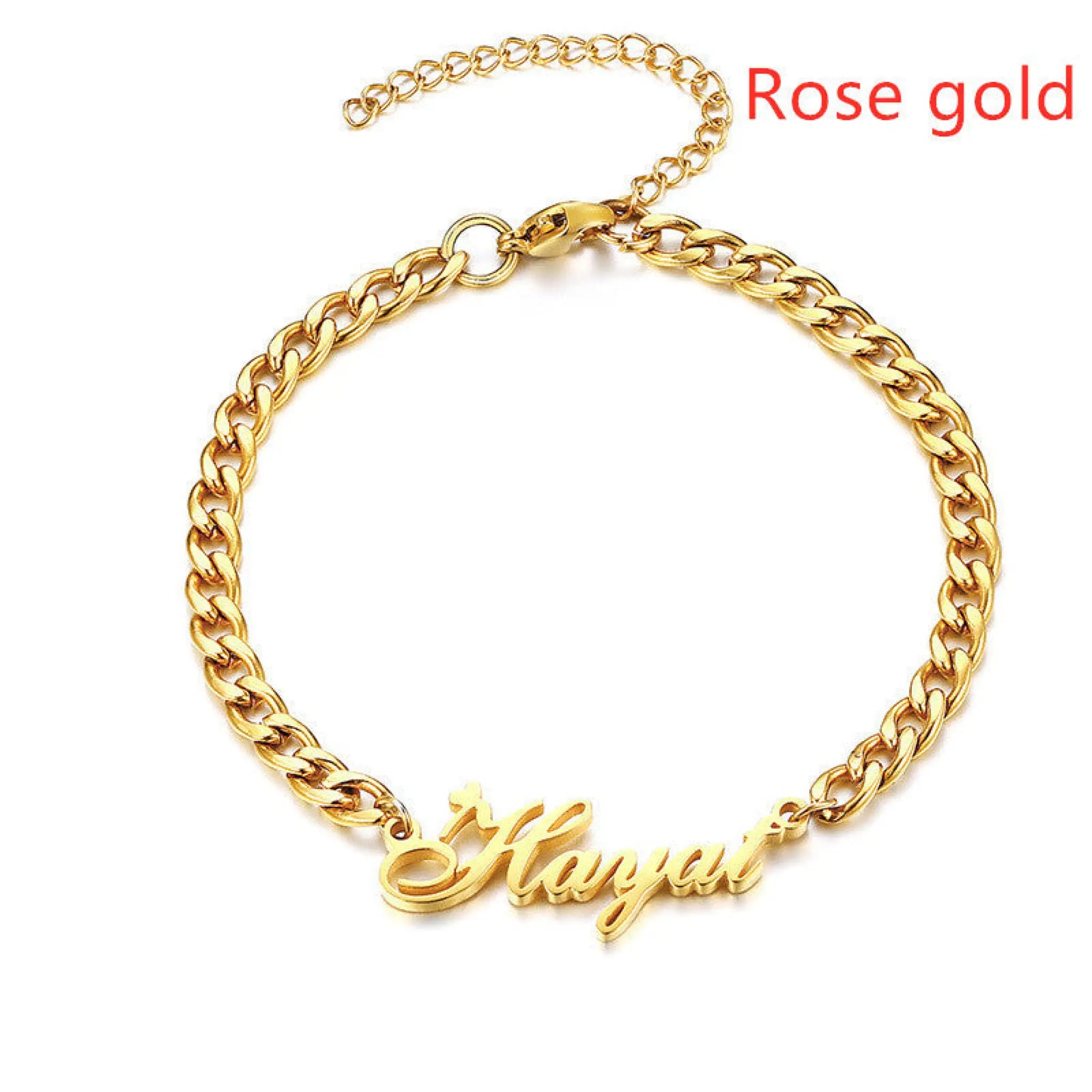 Personalized Creative Stainless Steel Custom Cut Name Bracelet - Rose style two - 7