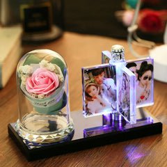 Personalized Crystal Photo Frame Custom Photo Album - Pink - 7