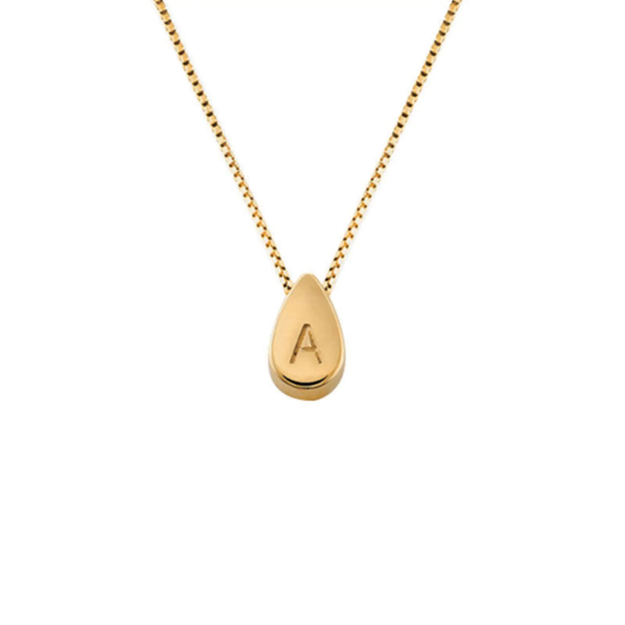 Personalized Custom Letter Engraved Geometric Necklace - 7