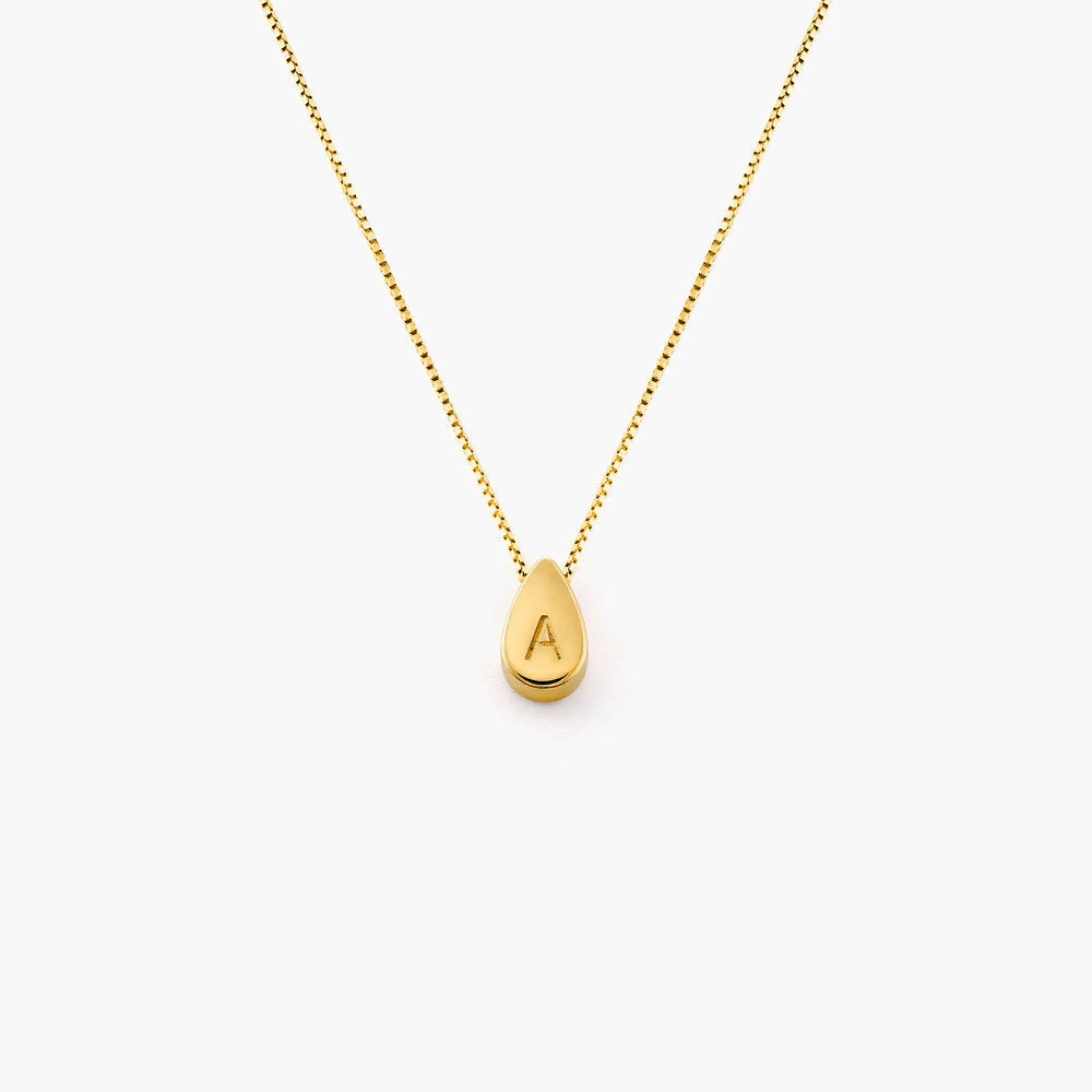 Personalized Custom Letter Engraved Geometric Necklace - Gold / 1 pendant - 7
