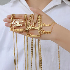 Personalized Custom Letter Necklace Custom Name Zircon - Name Necklace