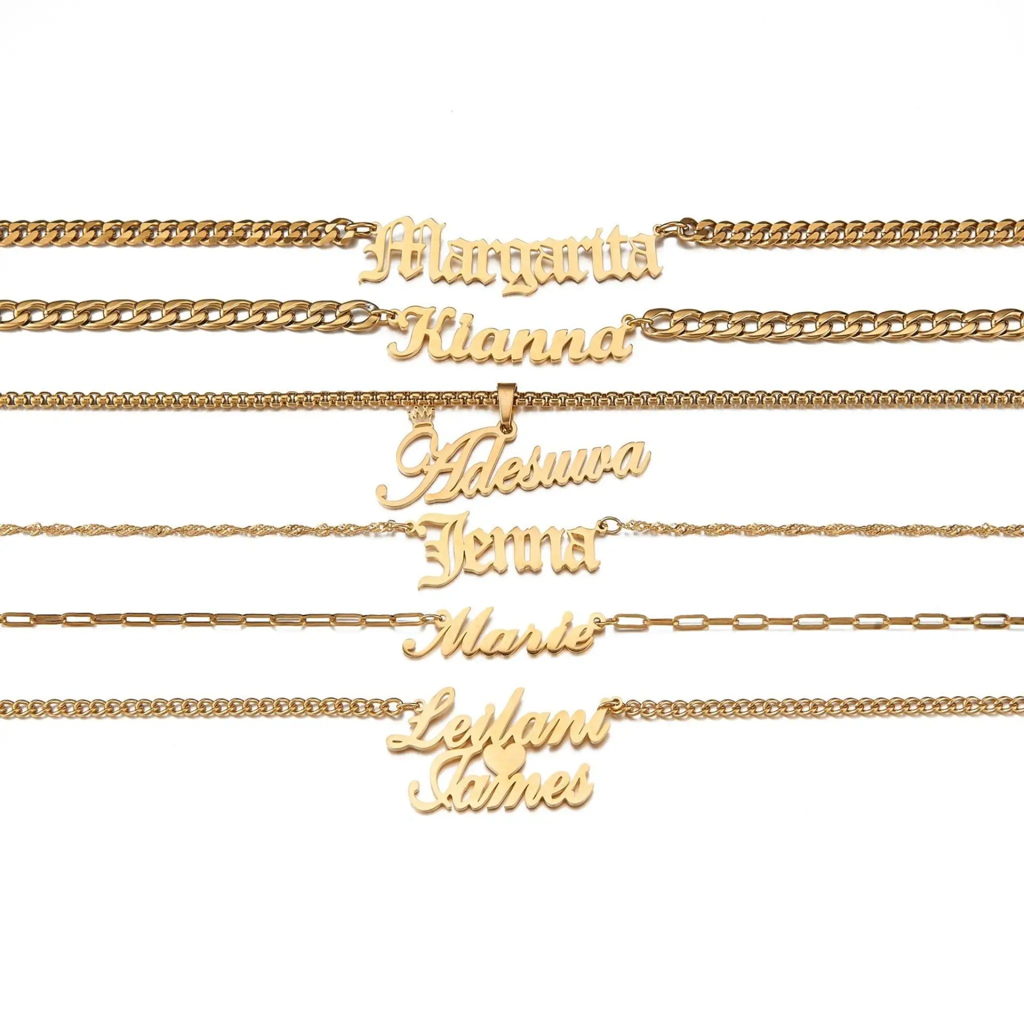 Personalized Custom Letter Necklace Custom Name Zircon - Name Necklace