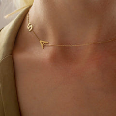 Personalized Custom Letter Necklace Stainless Steel - 7