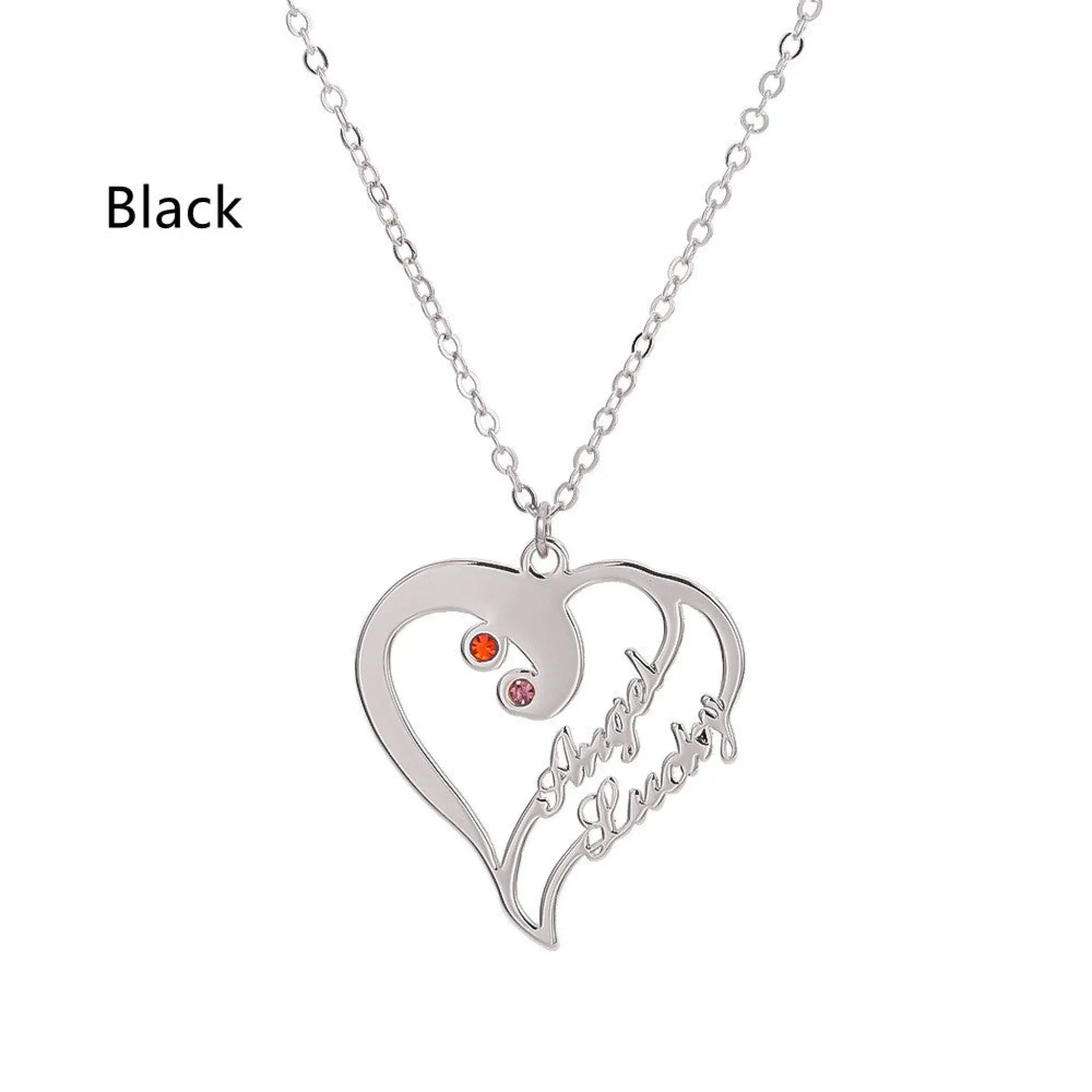 Personalized Custom Name Necklace Personalized Creativity - Electroplating black - 7