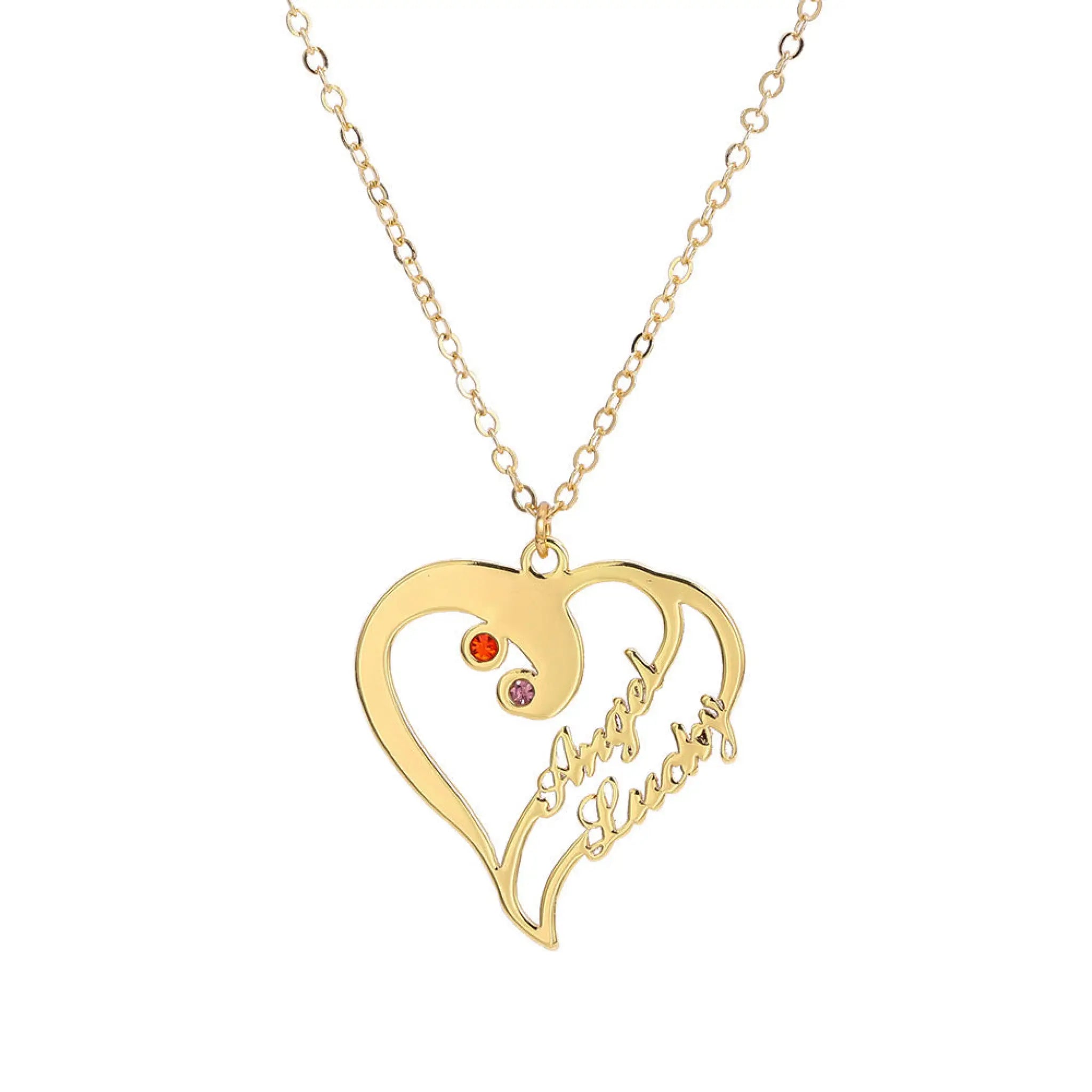 Personalized Custom Name Necklace Personalized Creativity - Electroplating gold - 7