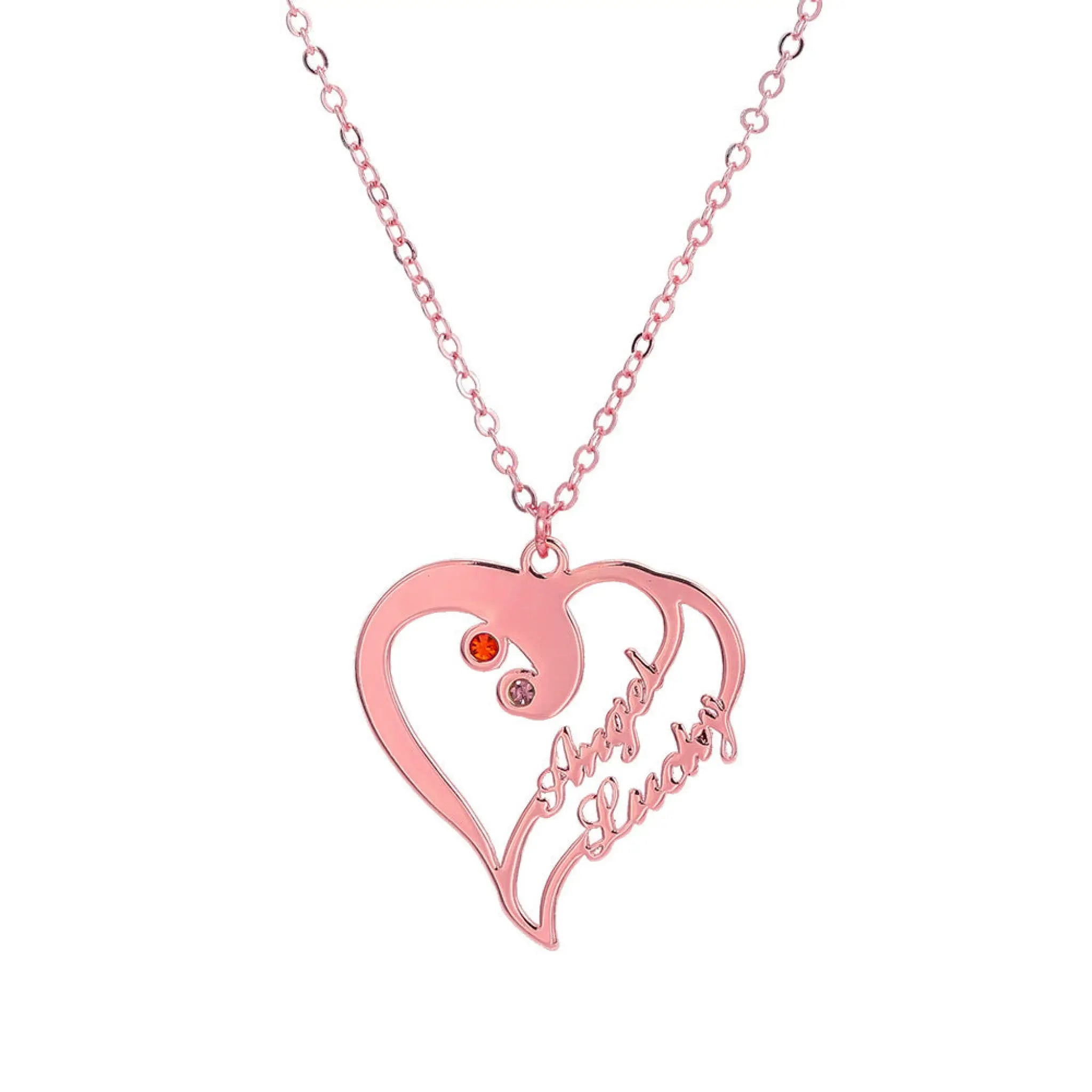 Personalized Custom Name Necklace Personalized Creativity - Electroplating rose gold - 7