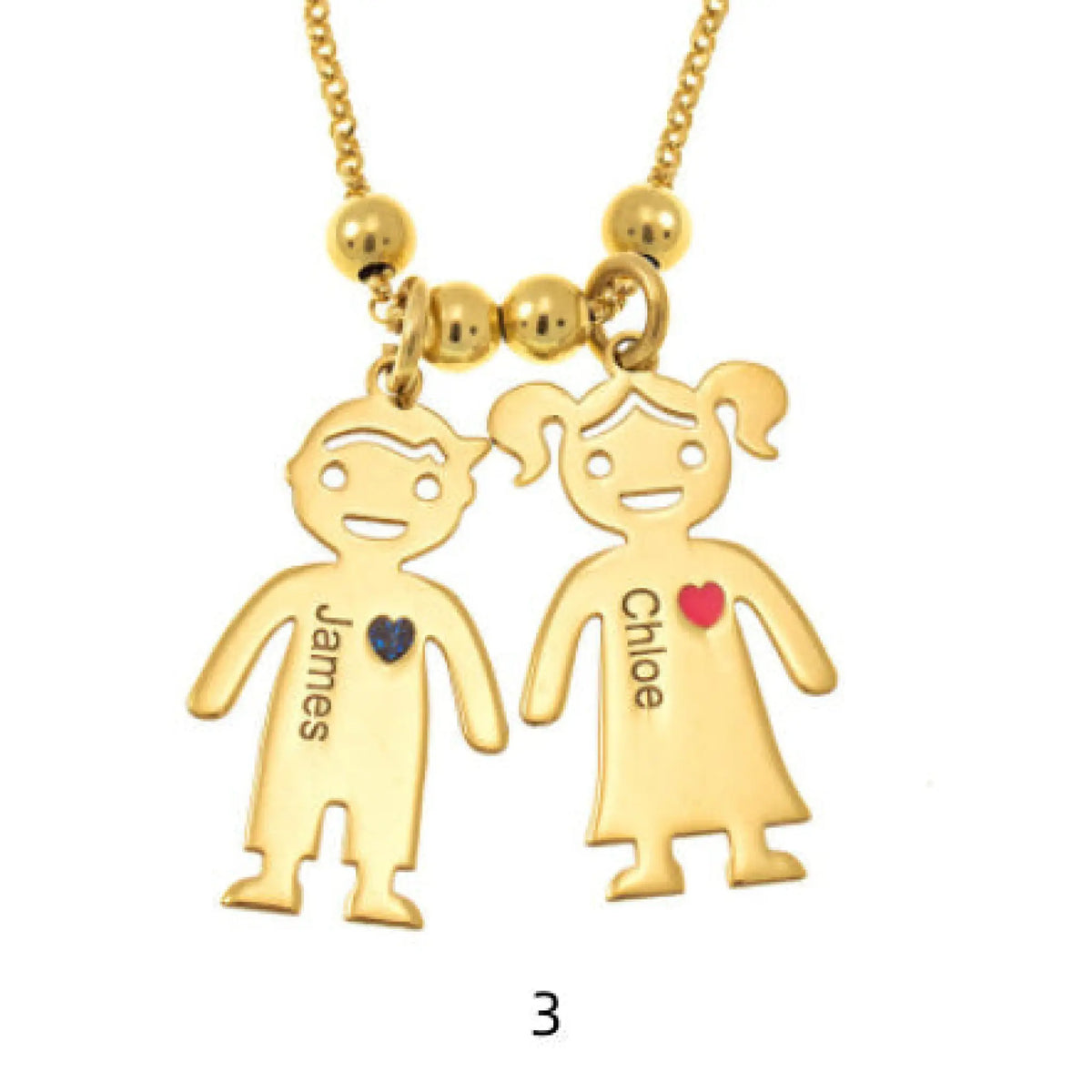 Personalized custom name necklace - Gold3 / 40cm chain - 7