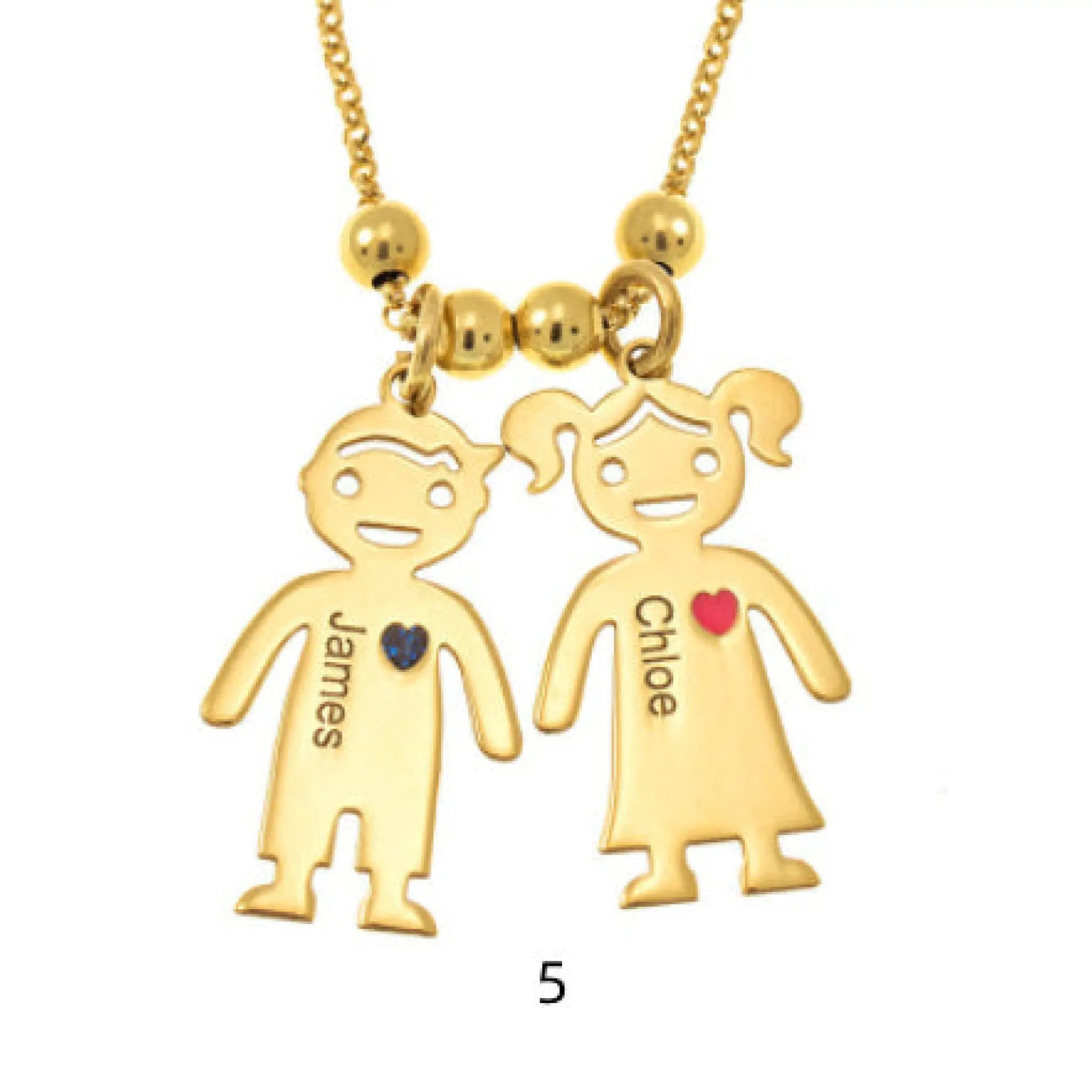Personalized custom name necklace - Gold5 / 40cm chain - 7