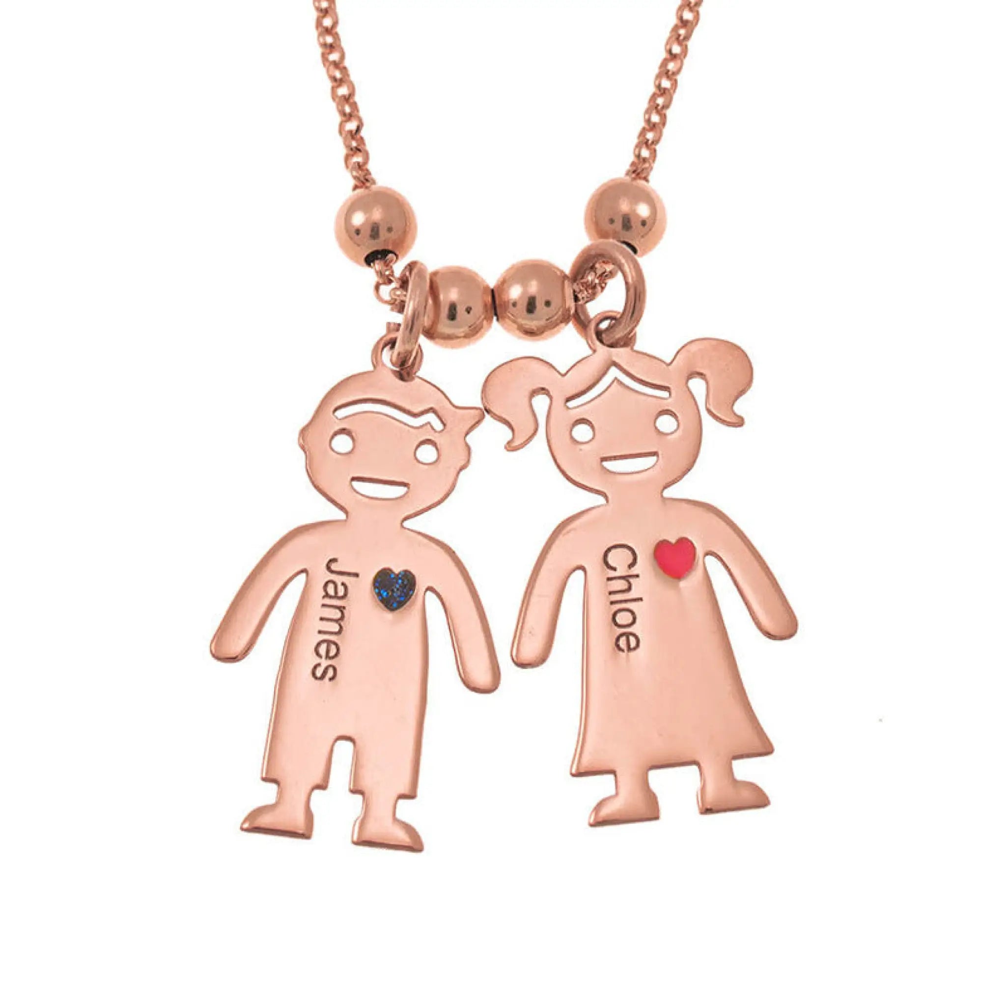 Personalized custom name necklace - Rose gold / 50cm chain - 7