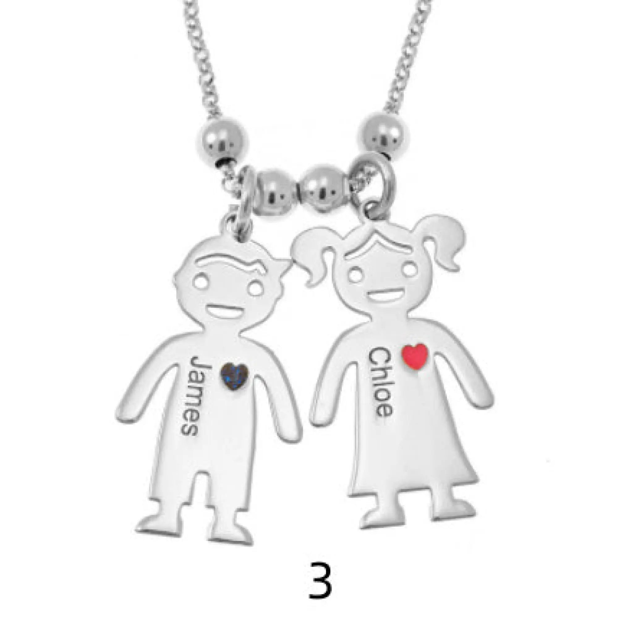 Personalized custom name necklace - Silver3 / 40cm chain - 7