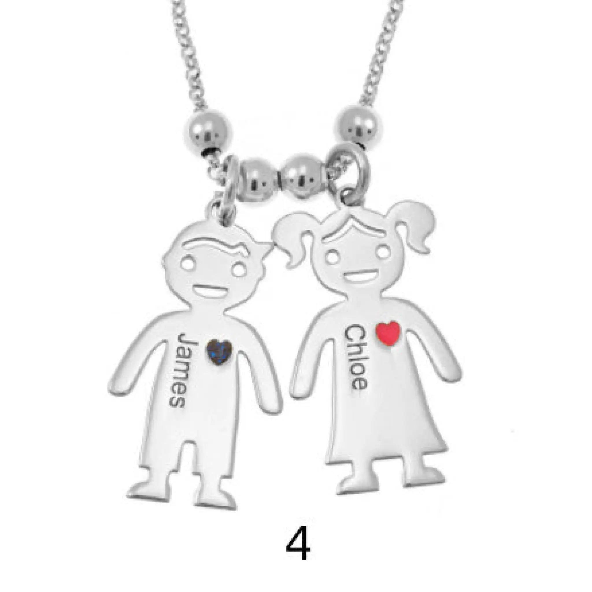 Personalized custom name necklace - Silver4 / 40cm chain - 7