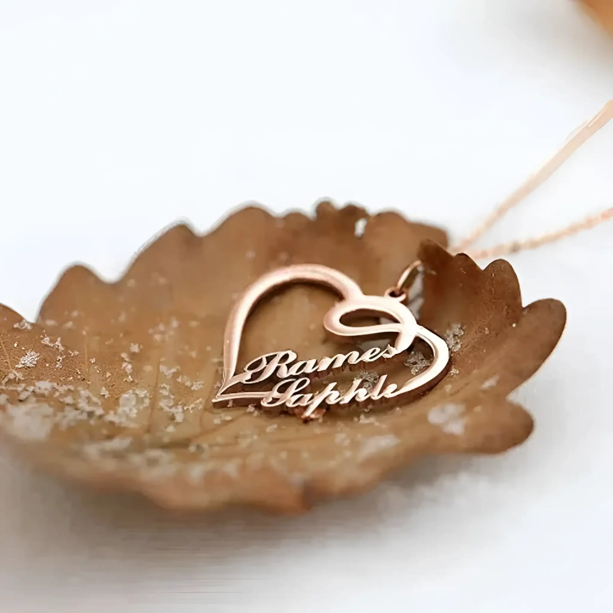 Personalized Custom Name Necklaces Pendant Double Heart Women Necklace - 7