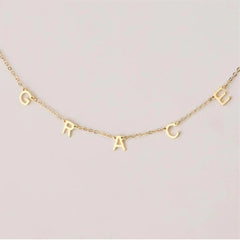 Personalized DIY English Letter Name Private Custom Necklace 26 Letter Pendant - 7