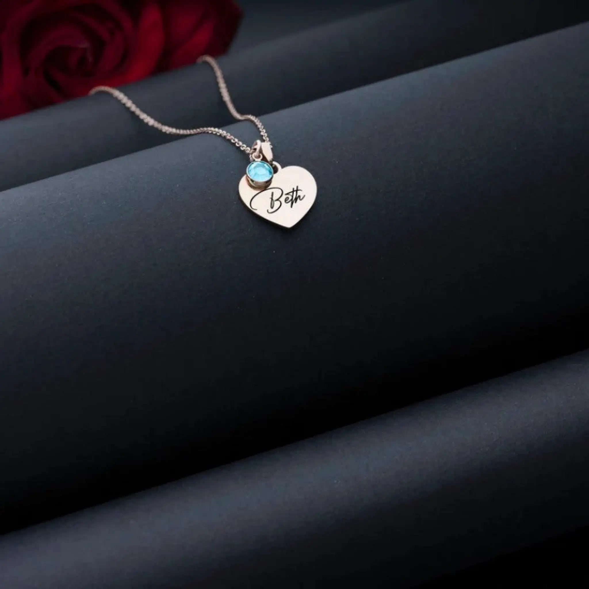 Personalized English Alphabet Necklace Women’s Pendant - Rose gold / January - 7