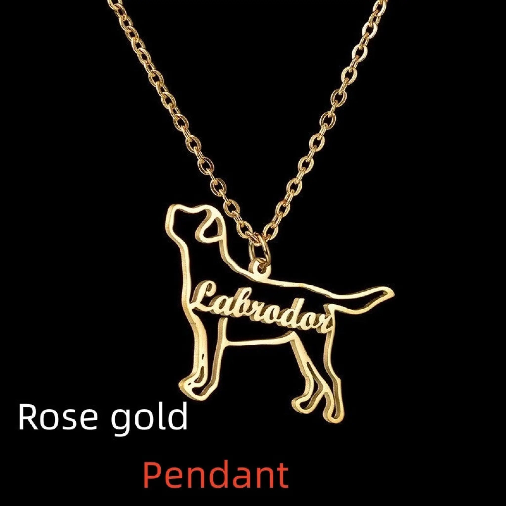 Personalized European And American Name Necklace For Women - Rose goldPendant - 7