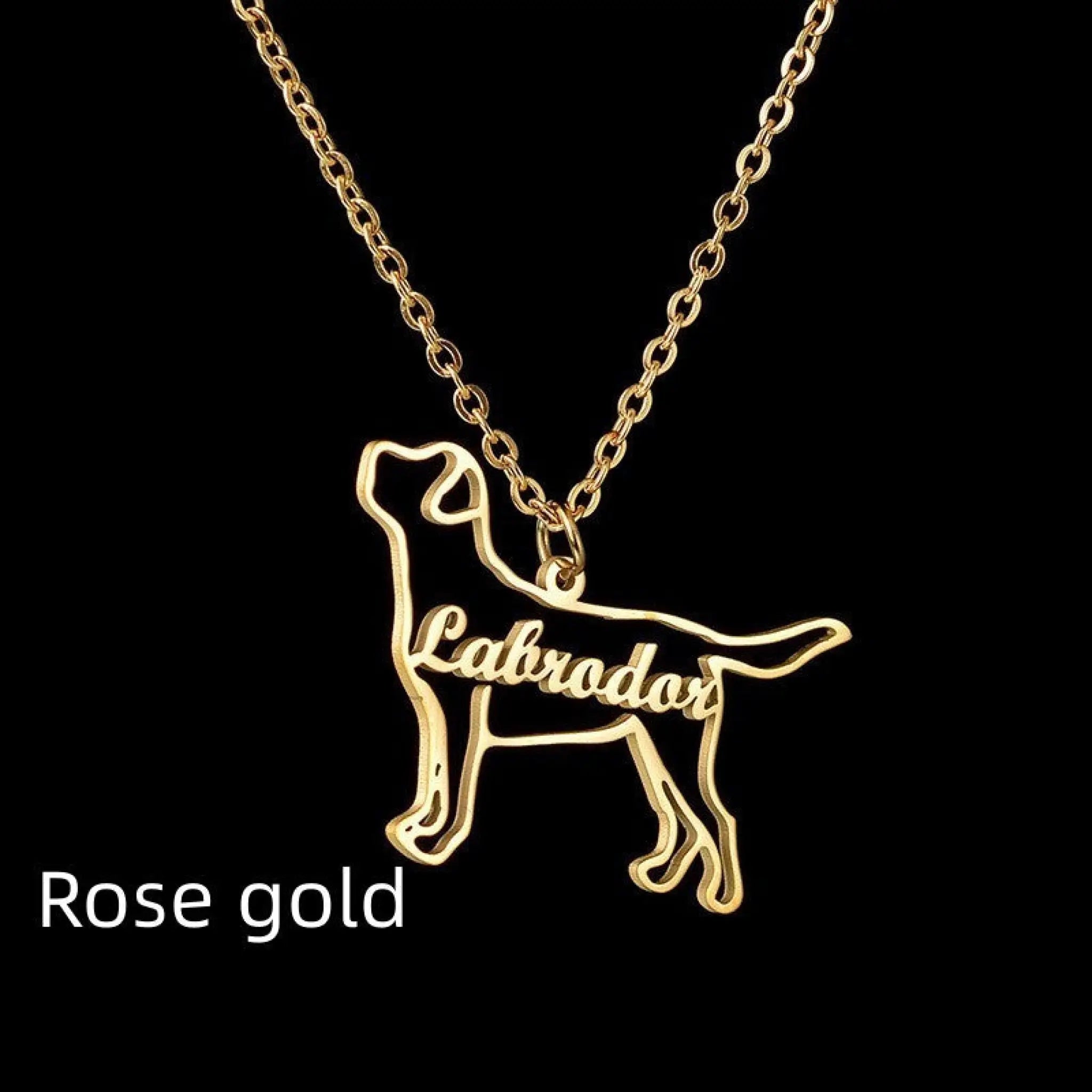 Personalized European And American Name Necklace For Women - Rose gold - 7