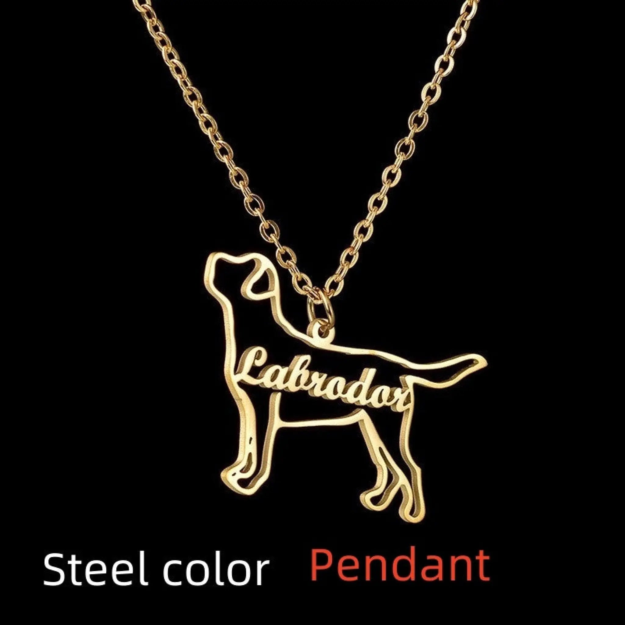 Personalized European And American Name Necklace For Women - Steel colorPendant - 7