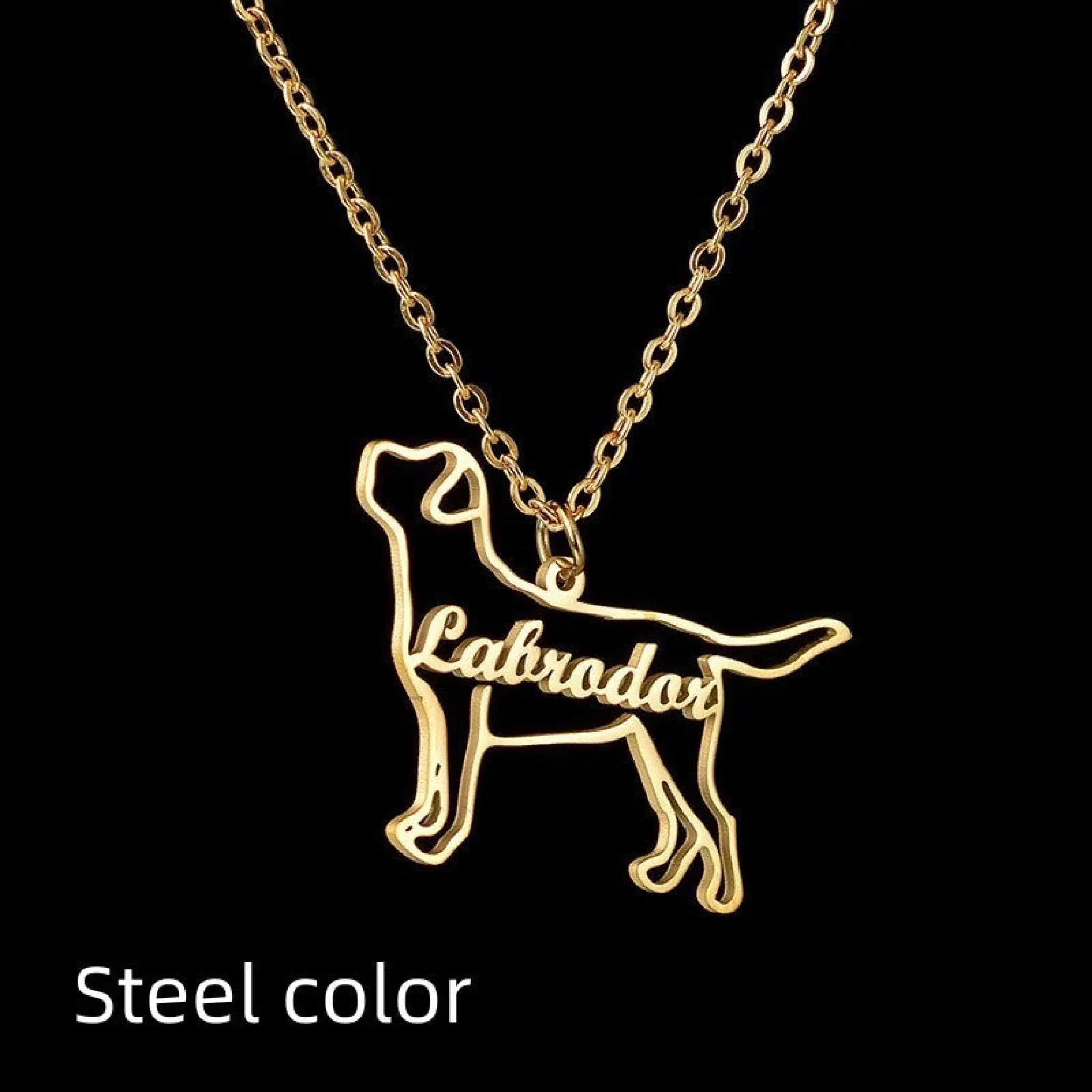 Personalized European And American Name Necklace For Women - Steel color - 7