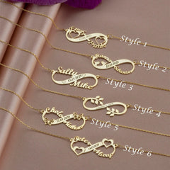Custom Multi-name English Letter Necklace Laser Lettering - 7