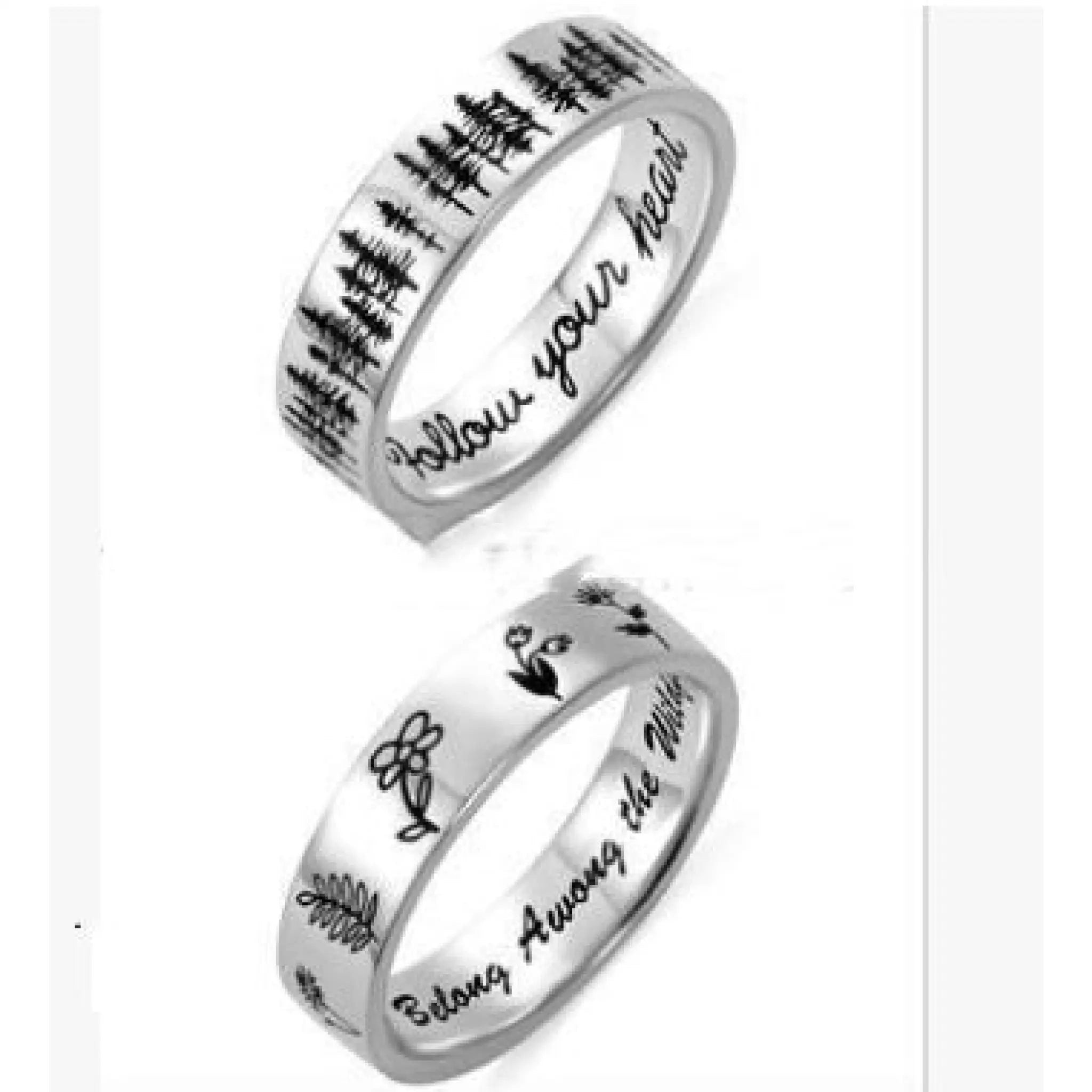 Personalized Hip Hop Name Ring Rose Gold Plated Custom Number Word Ring Fashion Gift - 7