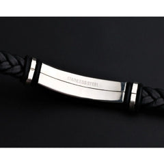 Personalized Jewelry Custom Bracelet for Women Men PU Leather Bracelet - White - 7