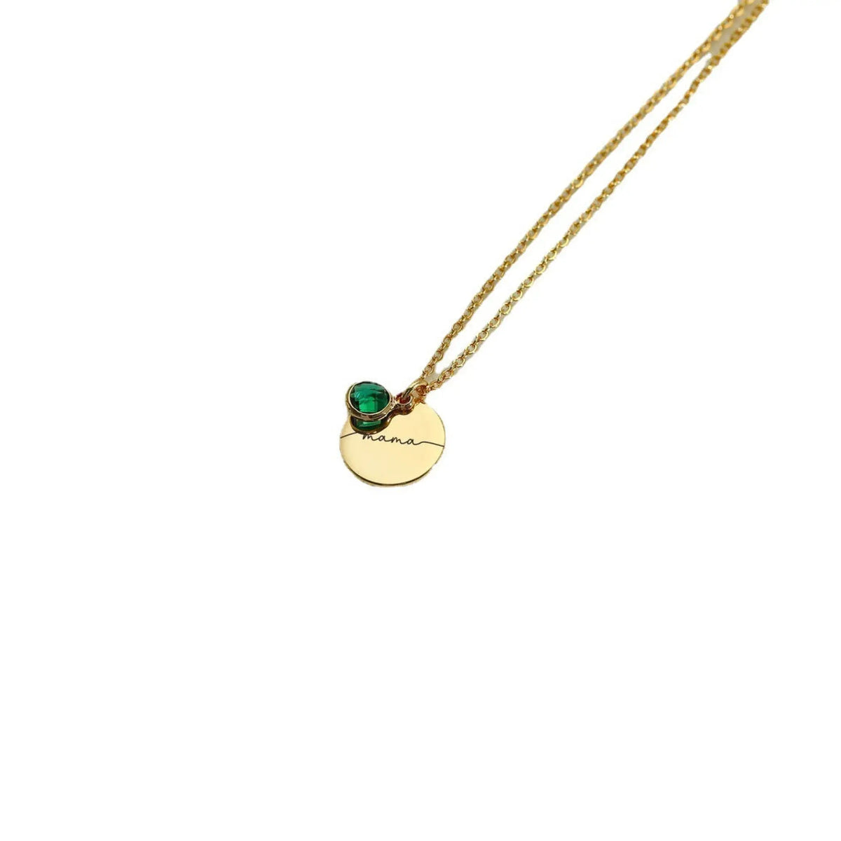 Personalized Laser Alphabet Name Pendant Necklace - Gold - 7