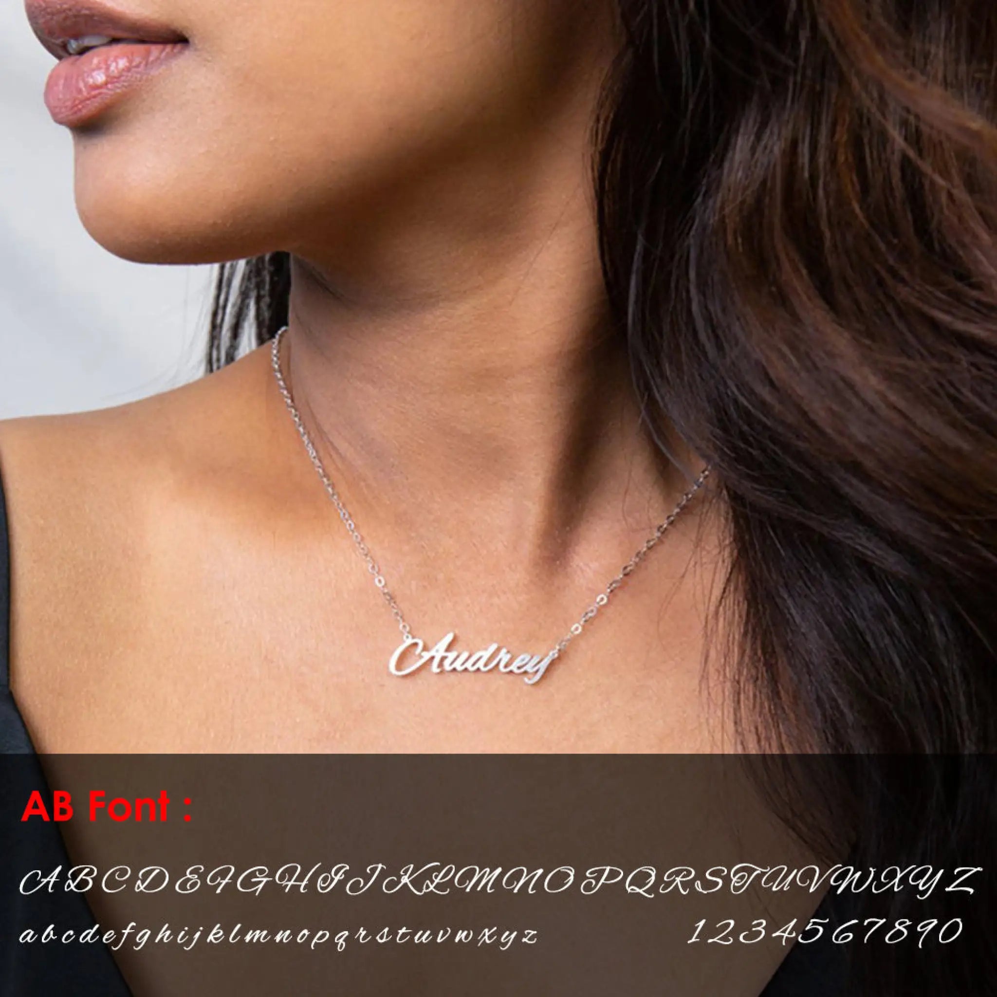 Personalized Letter Name Necklace For Women Gold Stainless Steel Chain - Silver / 1to4 - 7