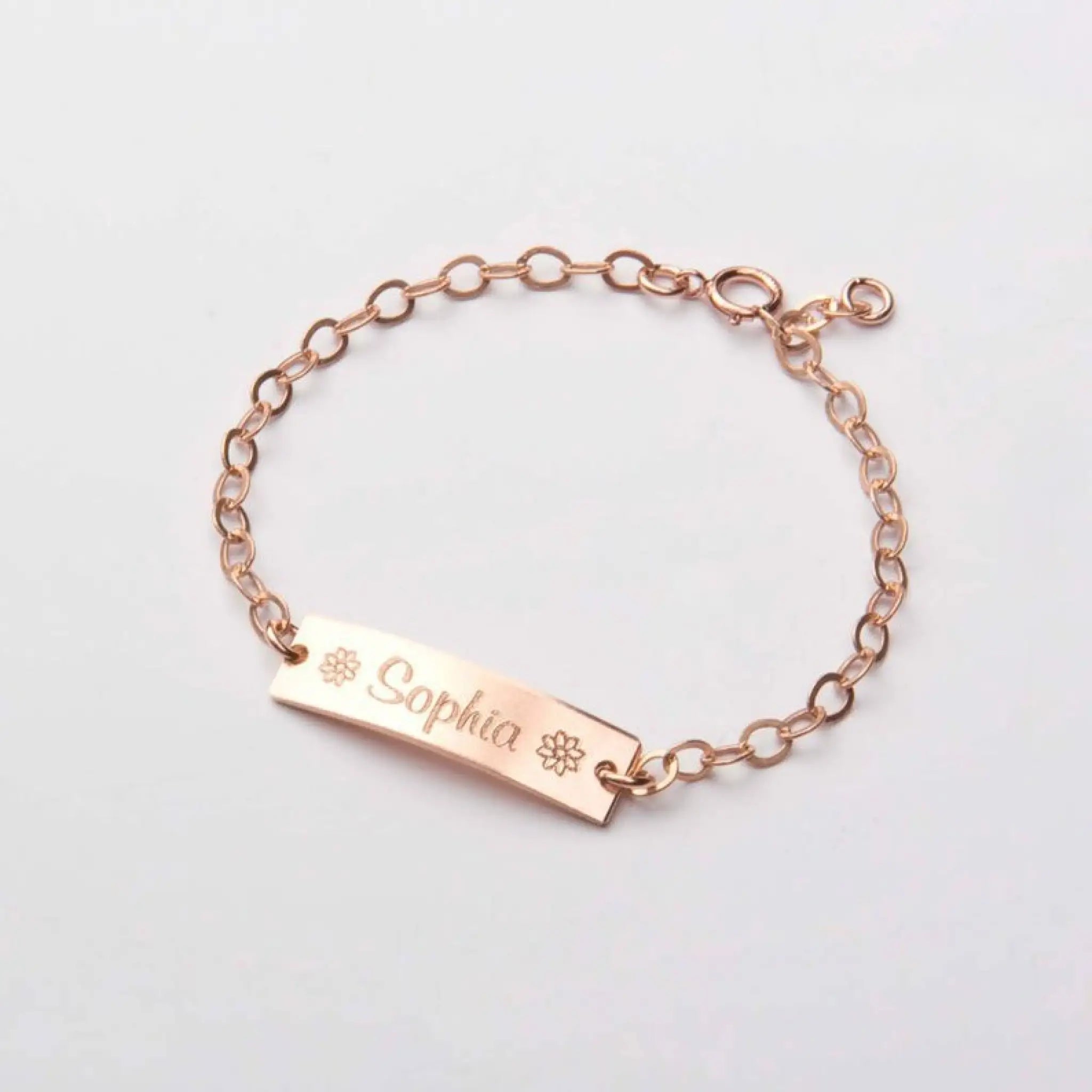 Personalized lettering children bracelet - Gold / Double sided - 7