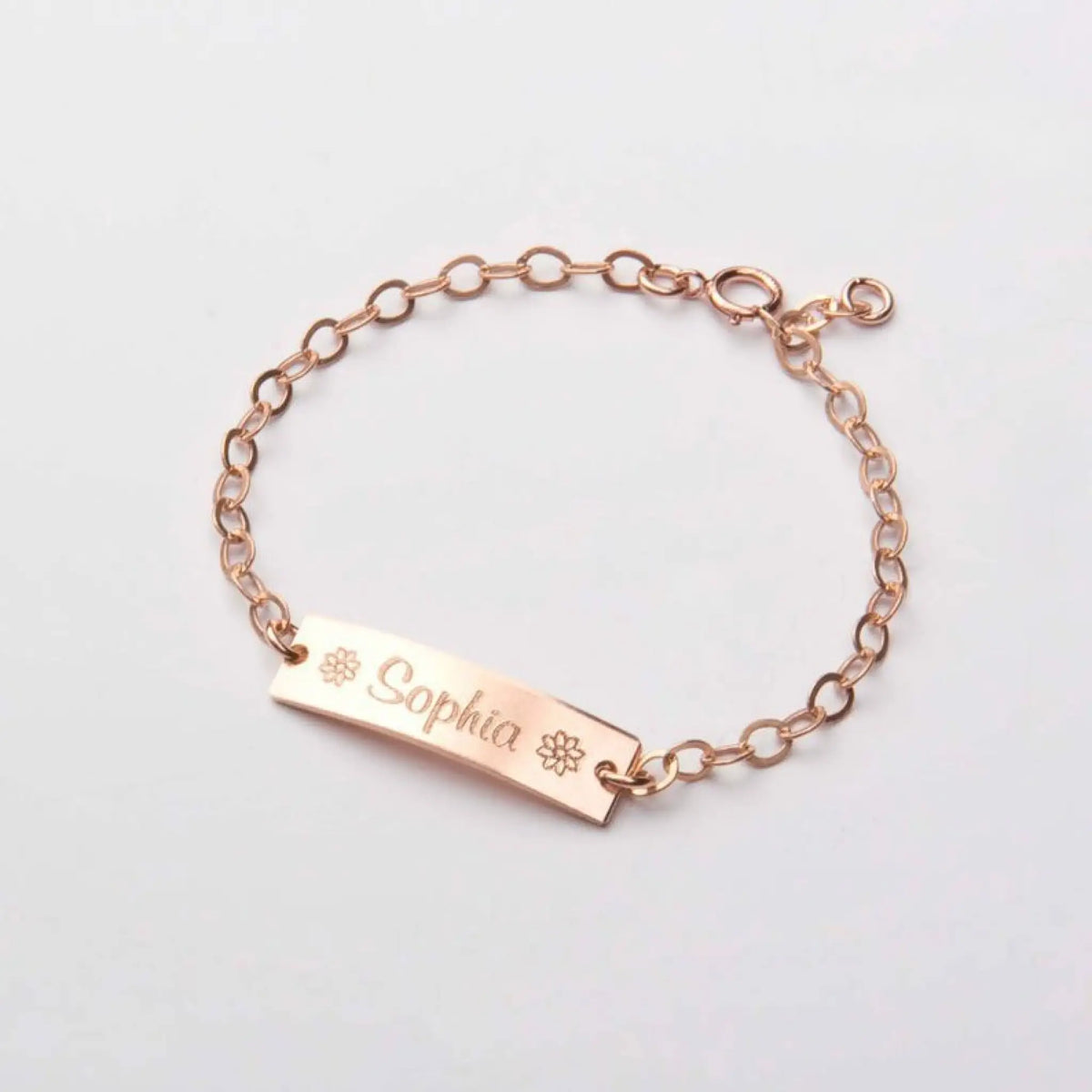 Personalized lettering children bracelet - Gold / Double sided - 7