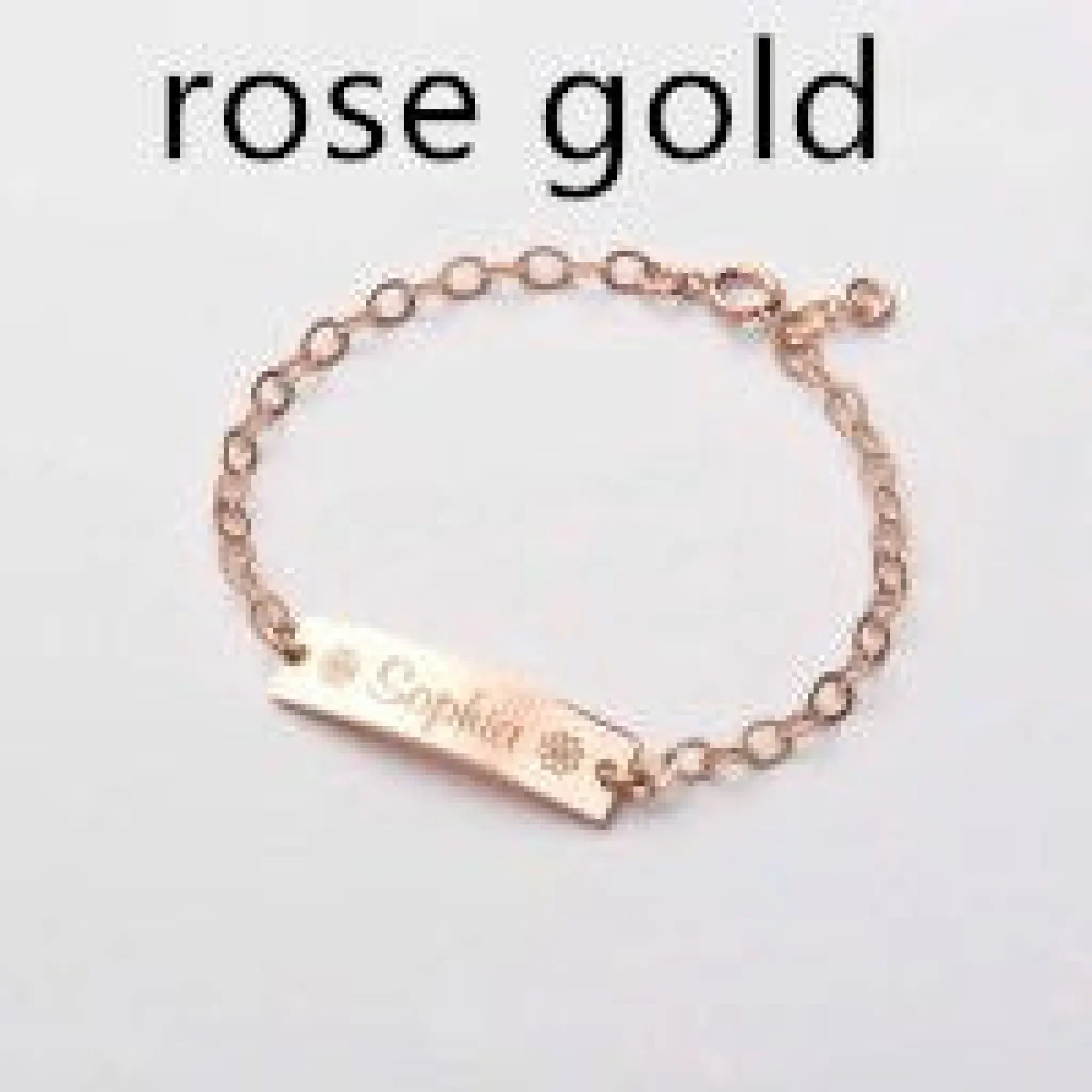 Personalized lettering children bracelet - Rose gold / Double sided - 7